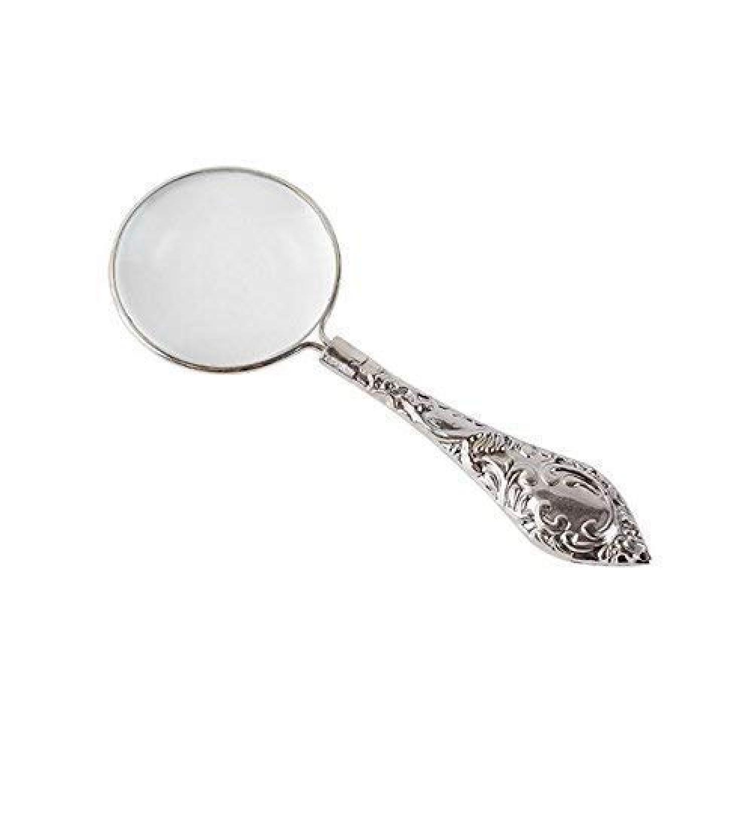 Glass Glass 4 Times Reading Magnifier Metal Handle Child Student European and American Ste Carry HD Zoom Enlarged Mirror Magnifier for Reading Made in China - Buy Online on GoSupps.com