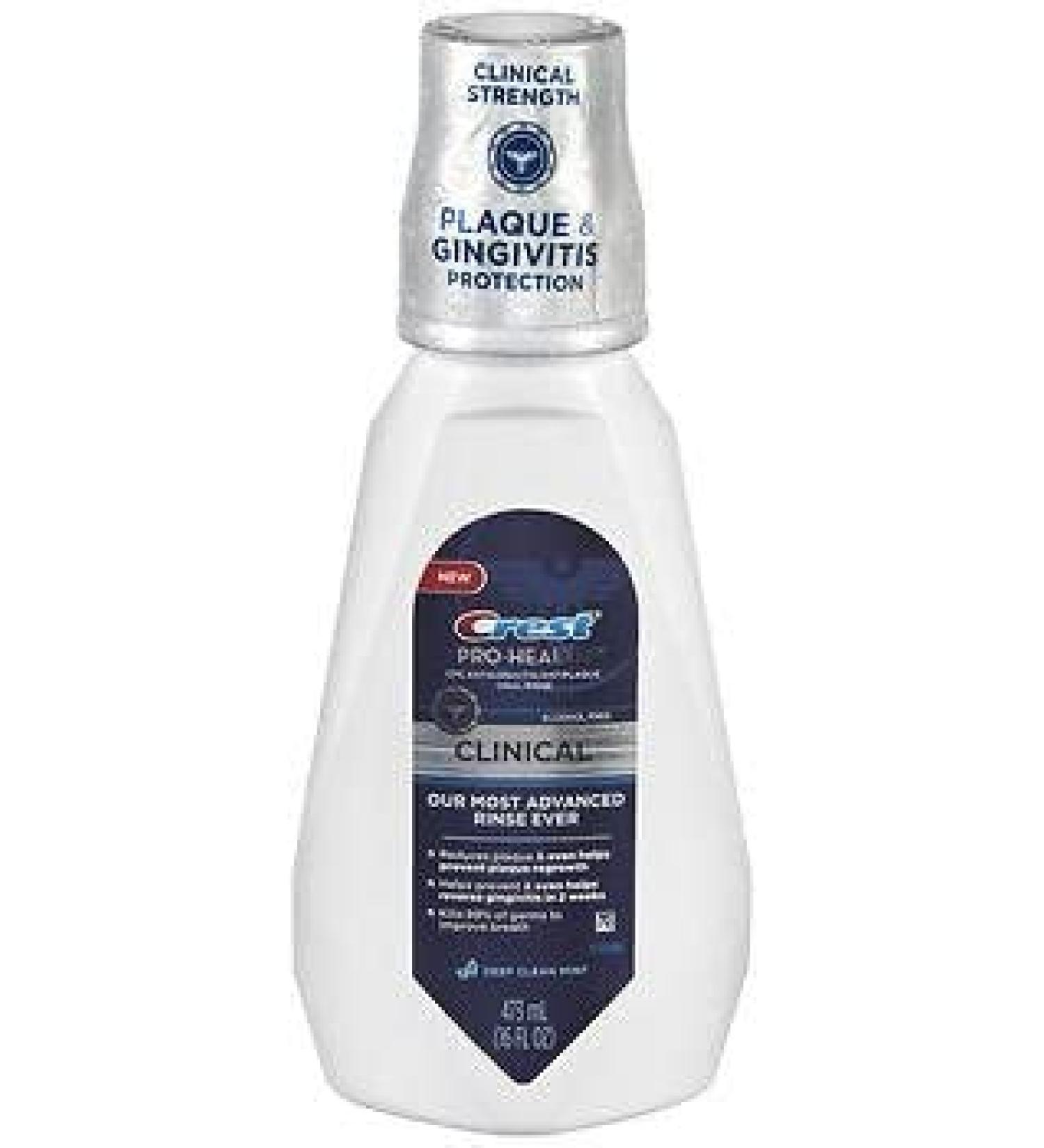 Crest Pro-Health Clinical Deep Clean Mint Oral Rinse 16 oz (Pack of 3) - Oral Care Essentials - Buy Online on GoSupps.com