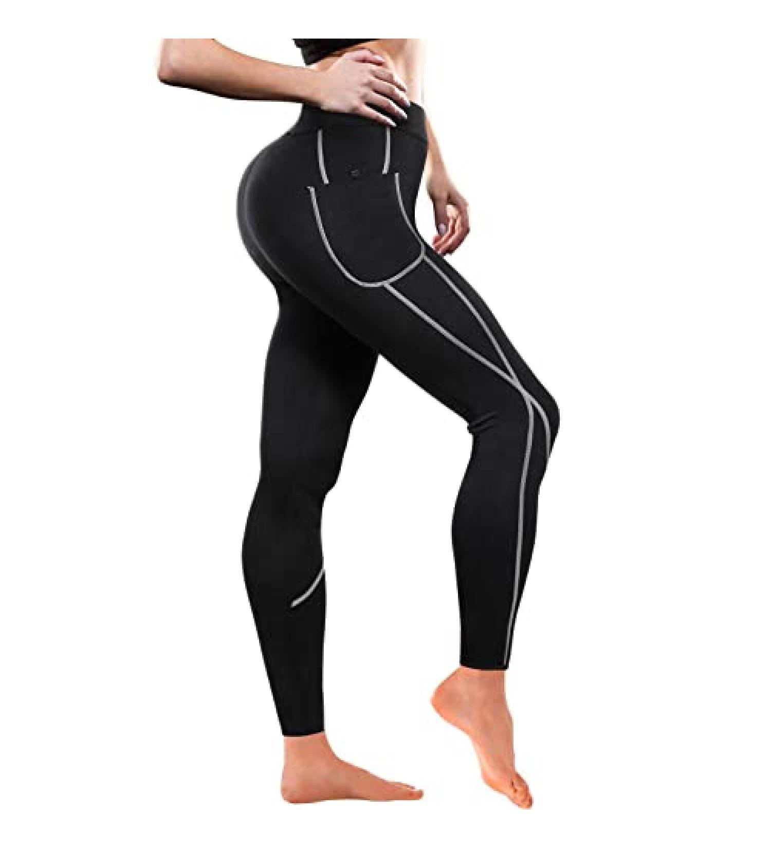 TrainingGirl Neoprene Sauna Leggings: Slimming Compression Capris for Weight Loss - Medium, Jet Black - Buy Online on GoSupps.com