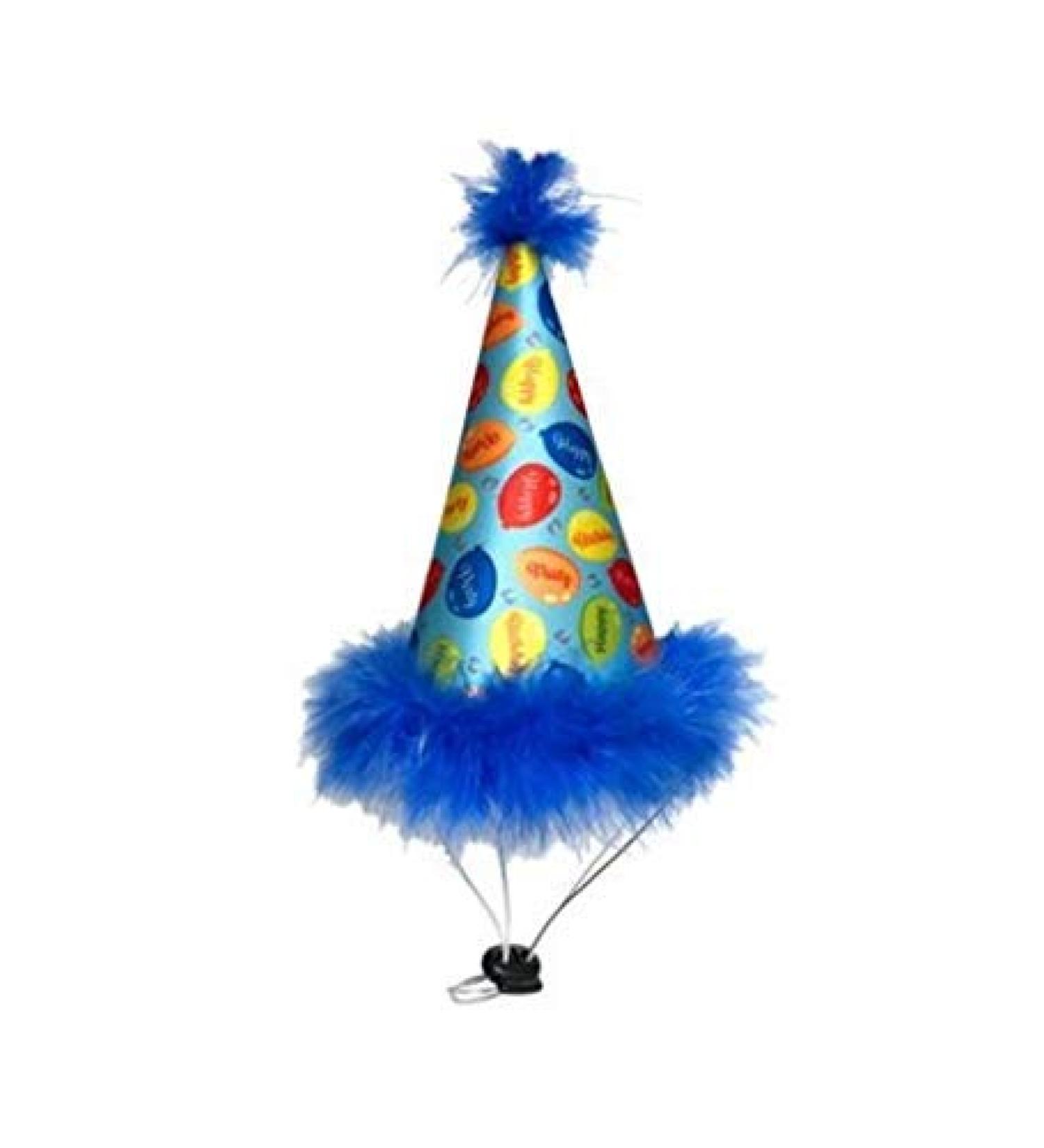 H&K Large Blue Pet Party Hat - Adjustable Strap for Comfort & Stability | Ideal for Birthday Party, Adoption & Gotcha Day Photos - Buy Online on GoSupps.com