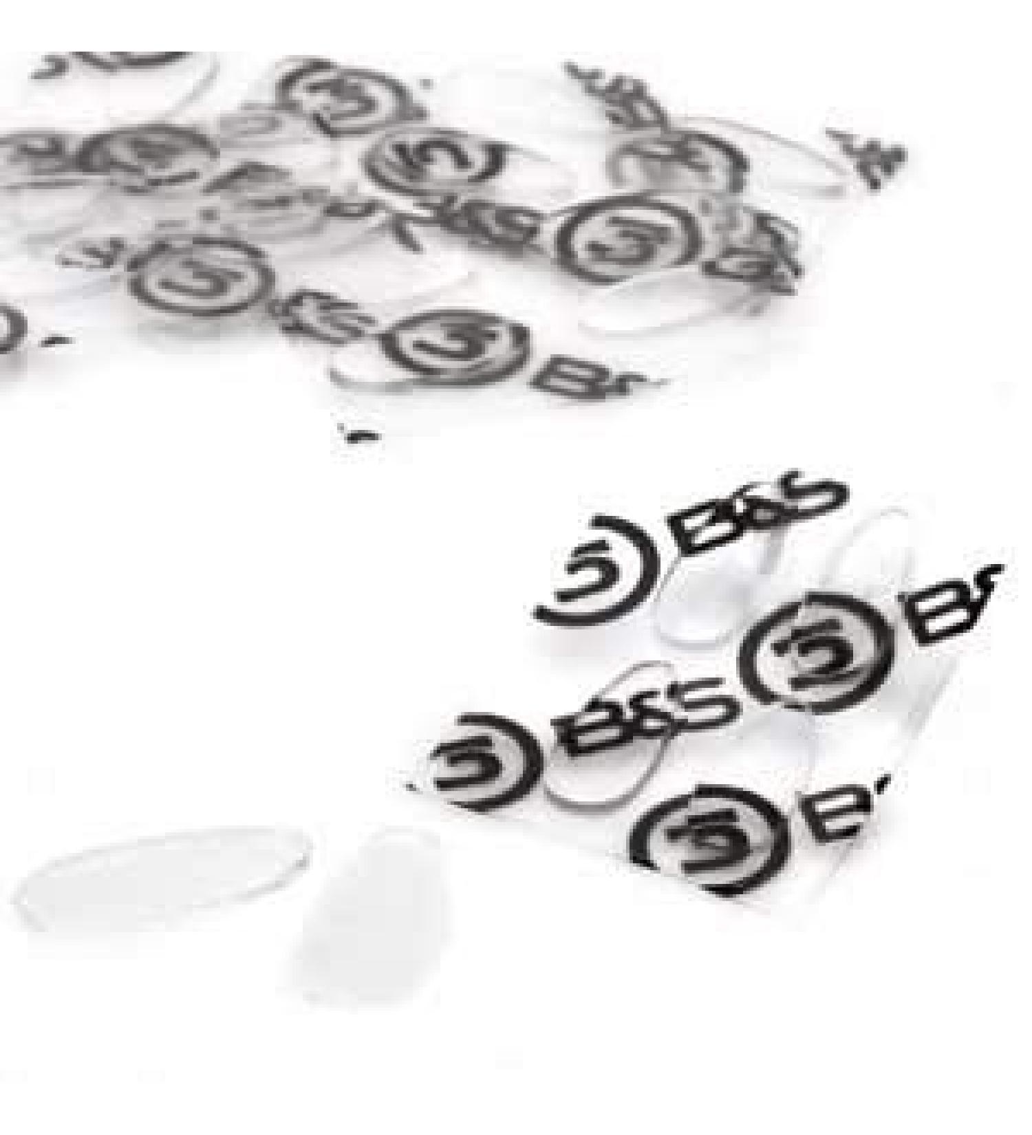 2 pairs (4 pieces) of silicone adhesive nose pads - 4 sizes - height 0.7mm (17mm (2x4))