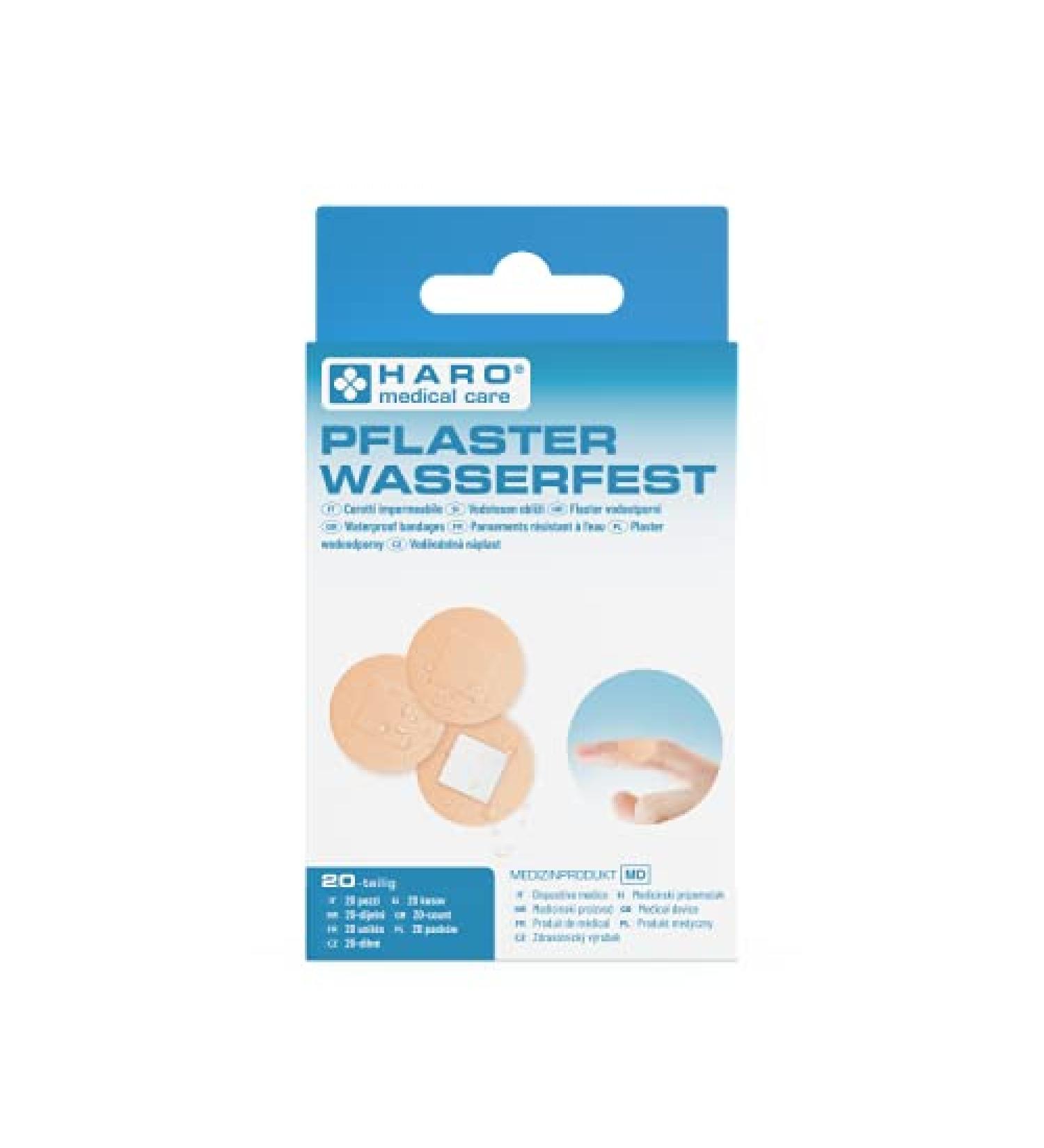 Buy Haro Waterproof Wound Plasters Skin-Friendly Air-Permeable Optimal for Small Injuries 20 Pieces (25mm Diameter) | International Shipping Available - Buy Online on GoSupps.com
