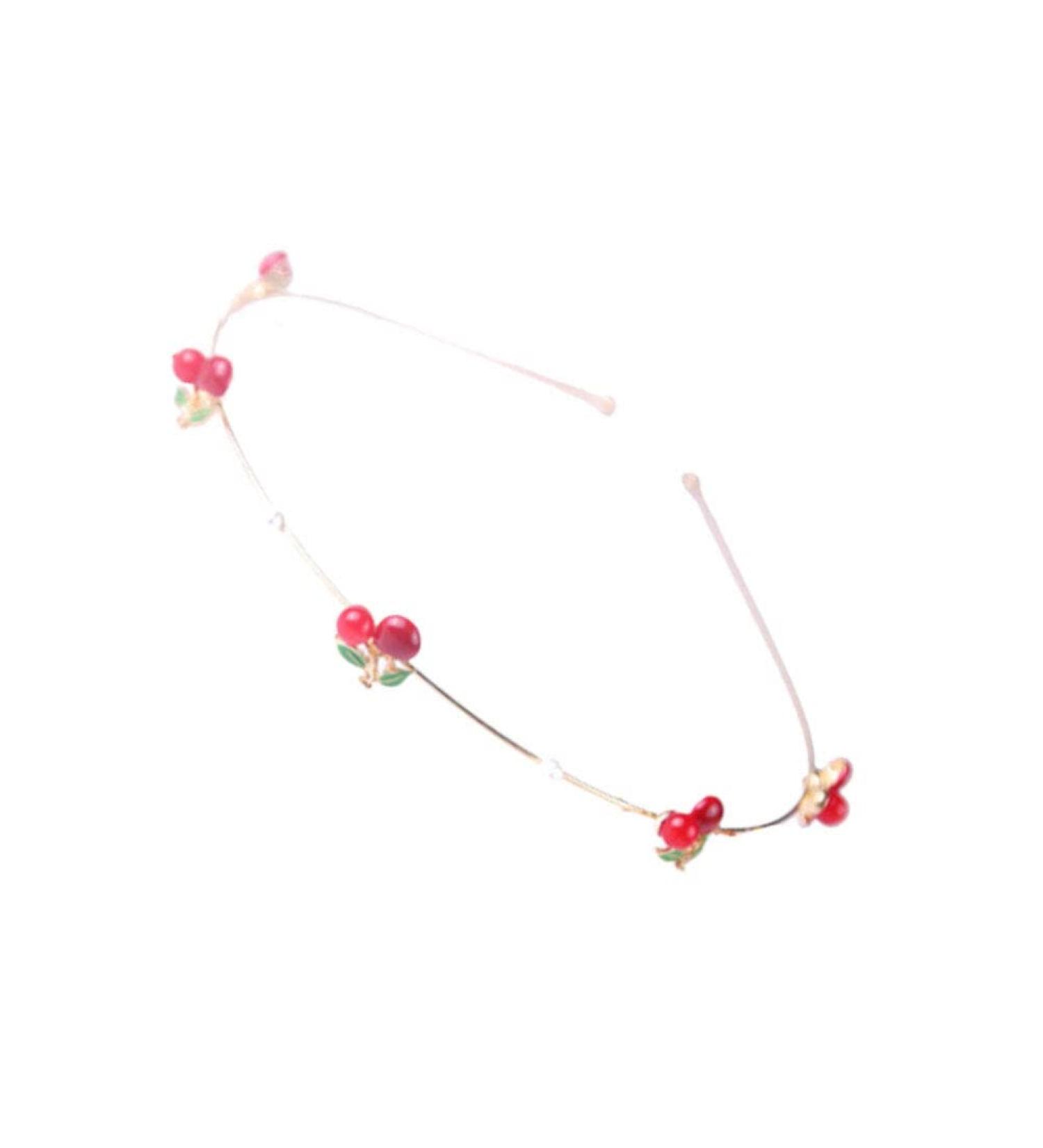 Amosfun Exquisite Cherry Headband Elegant Headdress for Birthday Parties Weddings Valentine's Day Gift and Decorations - Buy Online on GoSupps.com