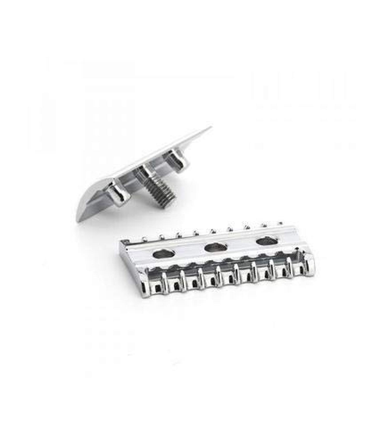 M HLE replacement head for classic safety razor - open comb silver 1 piece (1 pack)