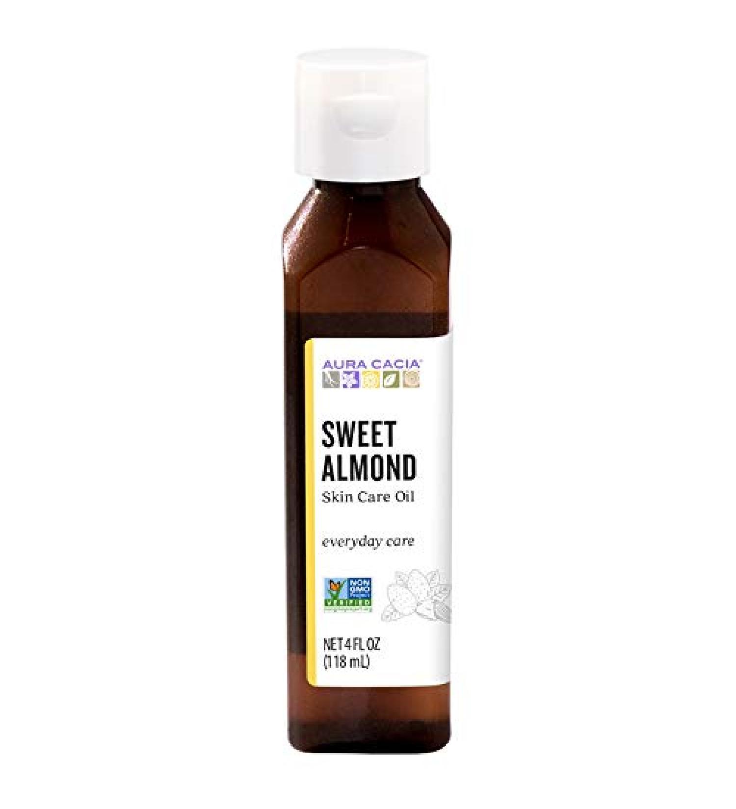 Aura Cacia Sweet Almond Skin Care Oil - 4 fl oz (118 ml) | Nourishing Natural Moisturizer - Buy Online on GoSupps.com