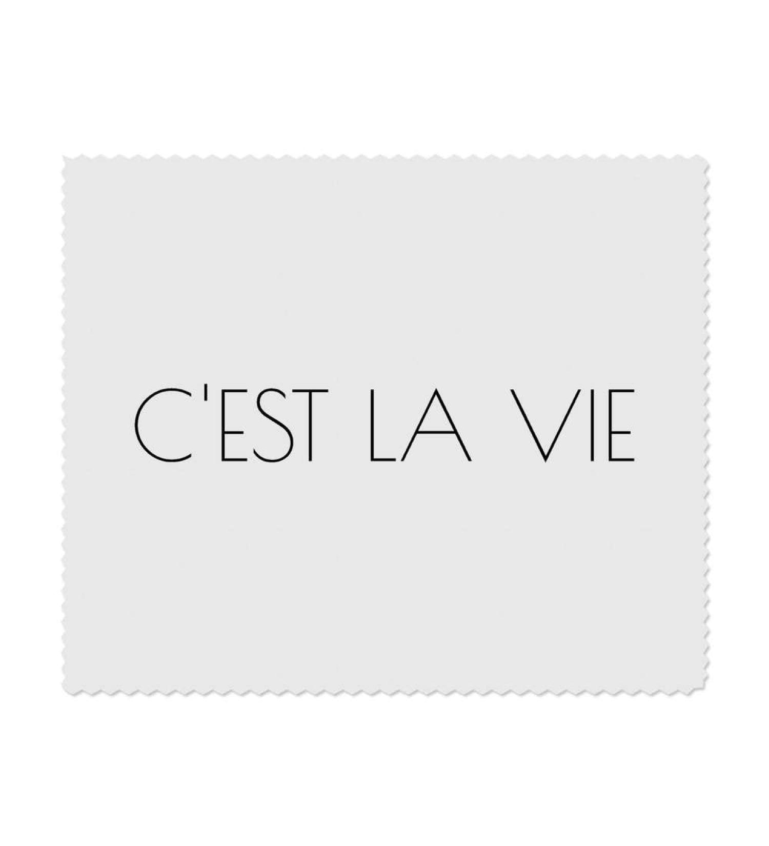 Azeeda C'est la Vie Microfiber Glasses Cleaning Cloths - Pack of 2 | High-Quality Lens Care | International Shipping - Buy Online on GoSupps.com