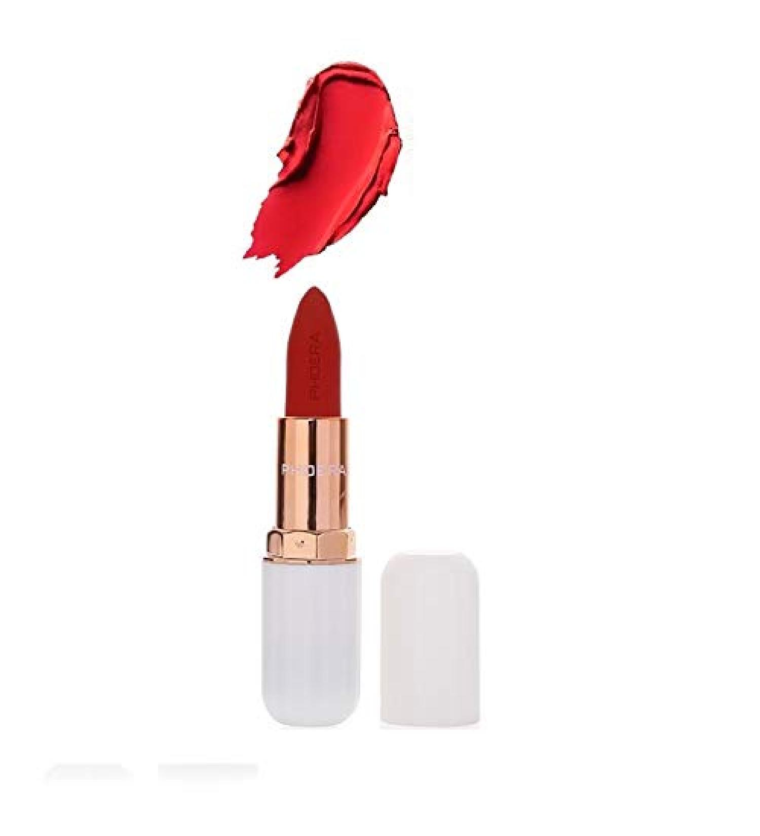 AquaPurity Phoera Absolute Velvet Matte Lipstick - Long-Lasting Waterproof Pigment Makeup (110 Flame) | UK - Buy Online on GoSupps.com