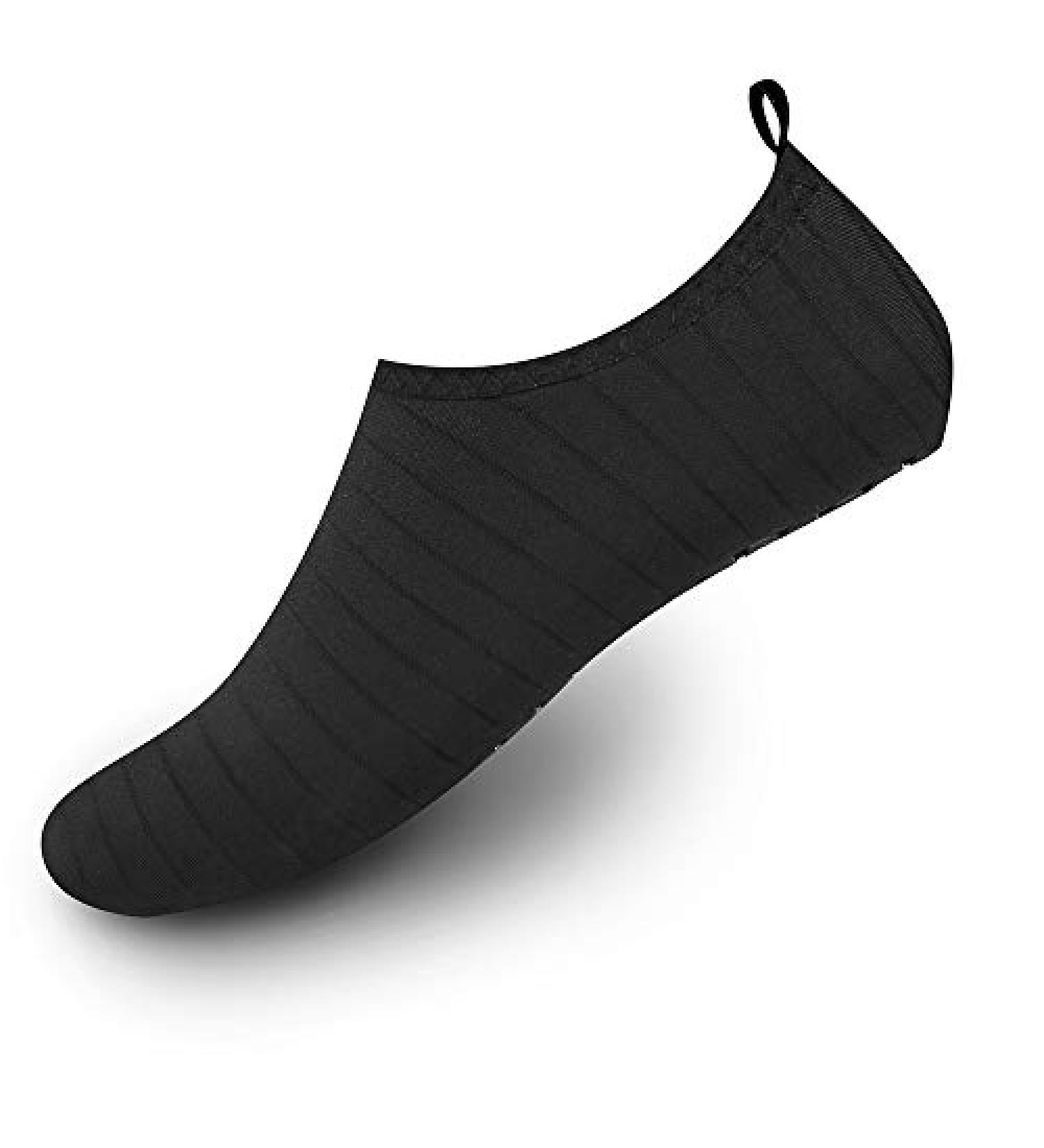 Barefoot Quick-Dry Water Sports Shoes Aqua Socks for Women Men - Black - Size 11-12 Women/9.5-10.5 Men - Buy Online on GoSupps.com
