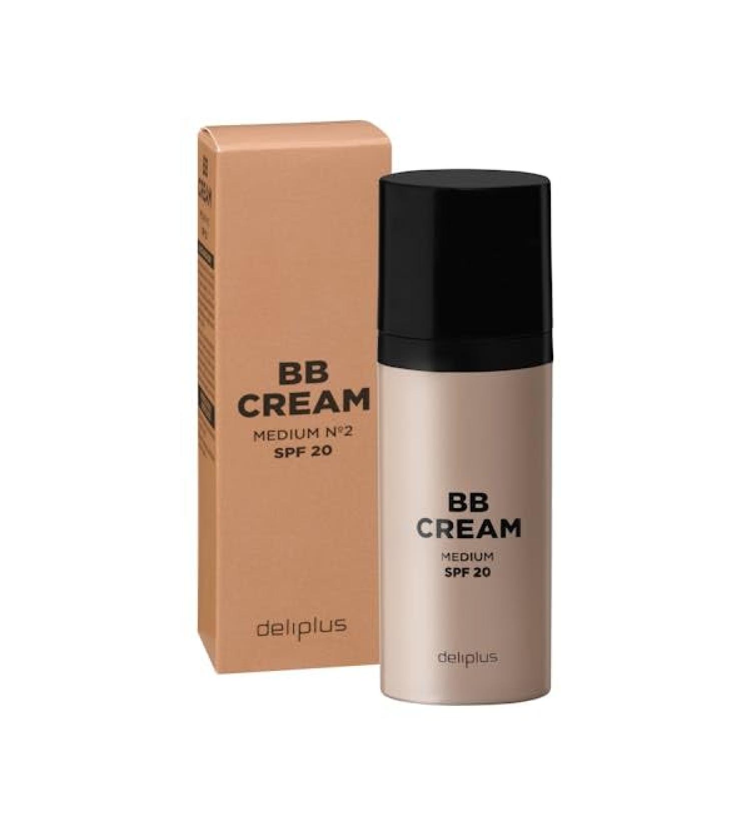 BB Cream Deliplus Factor Cr me solaire FPS 20 couleur 02 moyenne Flacon 50 ml Une couleur hydratation et protection solaire - Buy Online on GoSupps.com