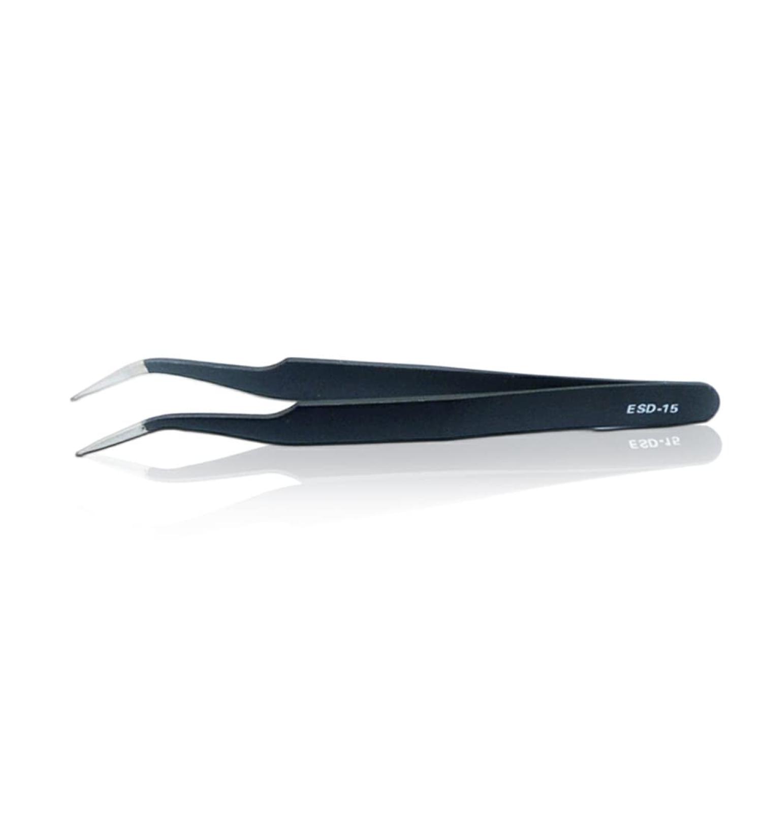 Dajidafu Stainless Steel Tweezers Anti-static Curved Nail Art Picking Pointed Rhinestones Nippers Elbow Precision Tools - Buy Online on GoSupps.com