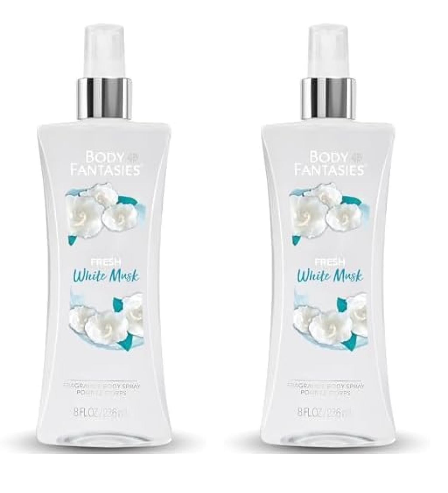 BODY FANTASIES SIGNATURE Fragrance Body Spray Fresh White Musk 8 Fluid Ounce (Pack of 2) Fresh White Musk 8 Fl Oz (Pack of 2) - Buy Online on GoSupps.com