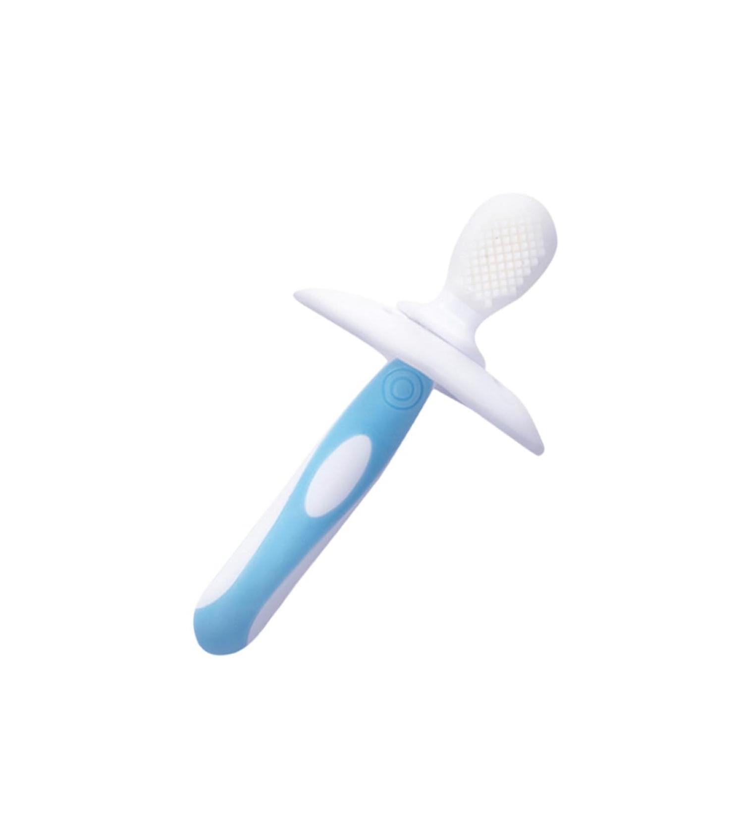 Buy Gatuida Silicone Baby Training Toothbrush | Soft Bristles for Milk Teeth | Children's Blue Toothbrush | 1 Pack - Buy Online on GoSupps.com