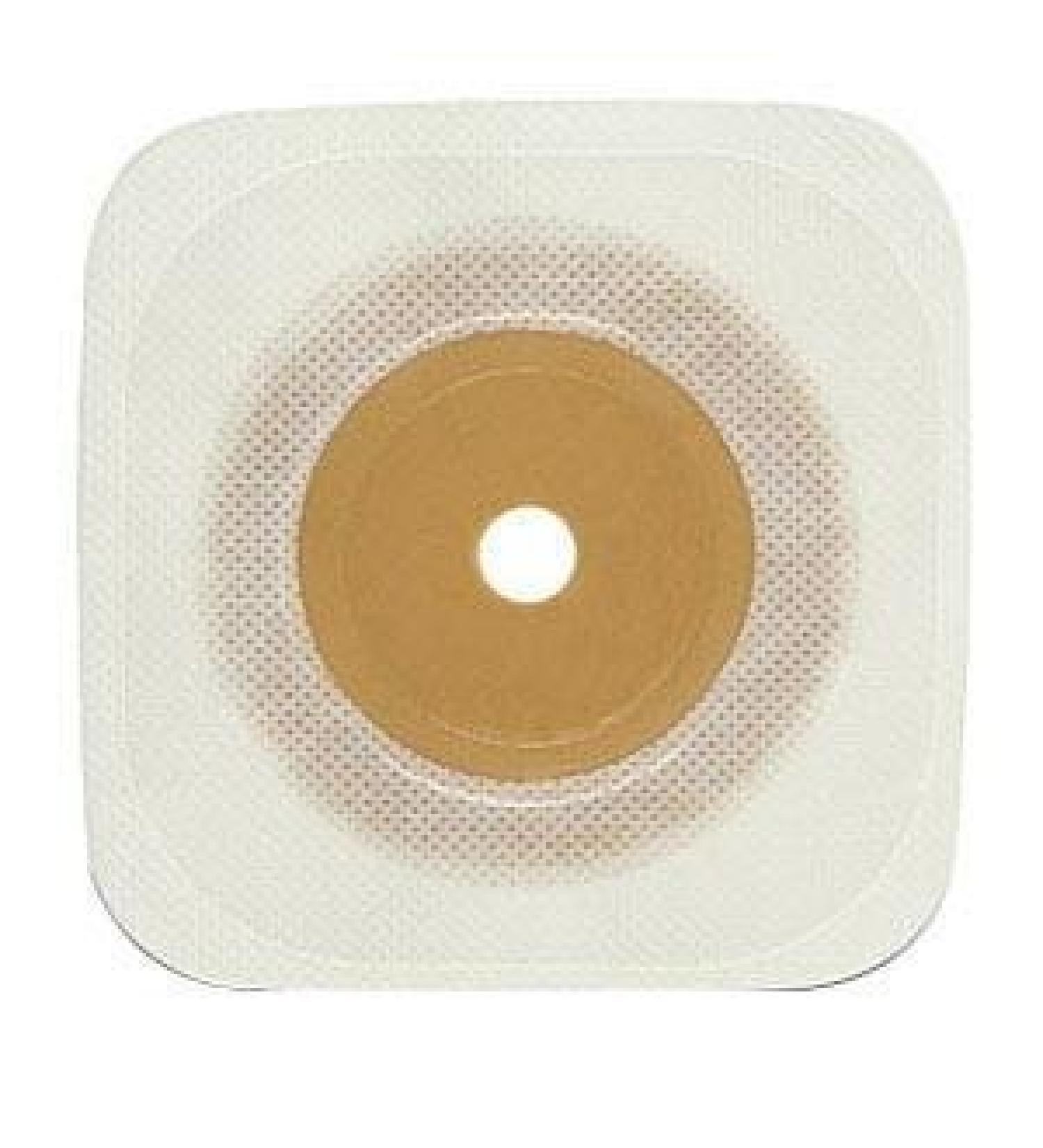 ConvaTec 405456 Esteem Synergy Adhesive Coupling Technology Stomahesive Skin Barrier with White Collar Cut-to-Fit Opening White 1-3/4" Stoma Opening 4-1/2" Length 4-1/2" Width Pack of 10