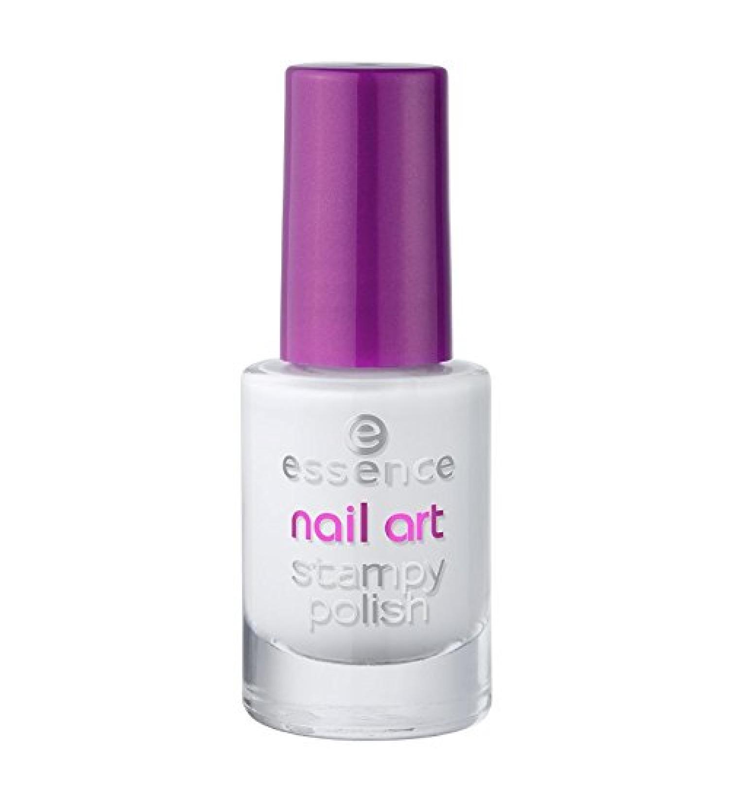 essence - Nageldesign - nail art stampy polish - 01 stamp me! White
