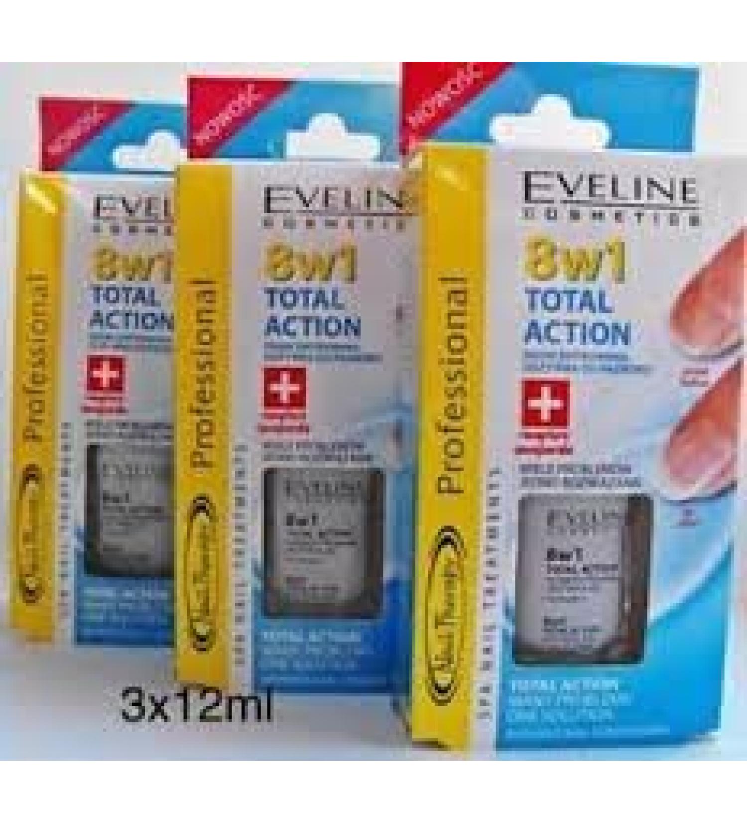 Eveline TA 8 in 1 Intensive Nail Conditioner 3 x 12 ml