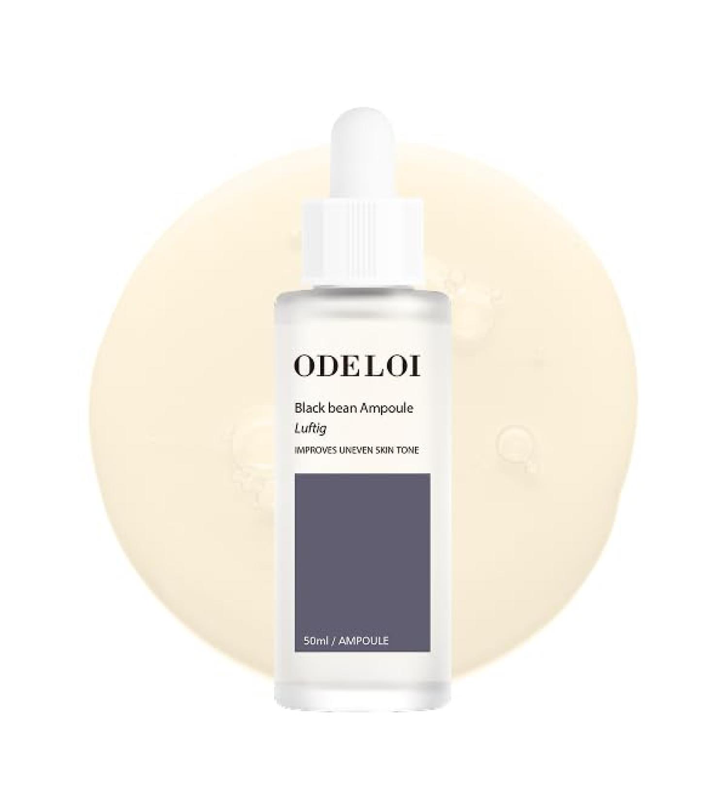 ODELOI Black bean 74% Ampoule Luftig 1.69 fl.oz / 50ml Skin Calm Ampoule with Skin Vitalizing for Sensitive and Combination Skin Mild Ampoule for Face Korean Skin Care - Buy Online on GoSupps.com