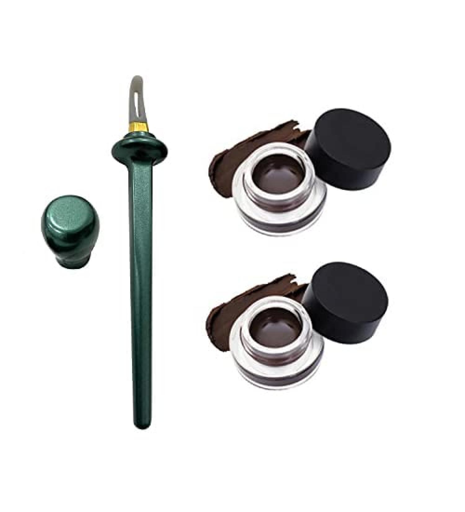 Looddo Flawless Eyeliner Tool with 2 Brown Creams - Waterproof, Long Lasting, No-Skip, Reusable Silicone | Easy Eyeliner Application - Buy Online on GoSupps.com