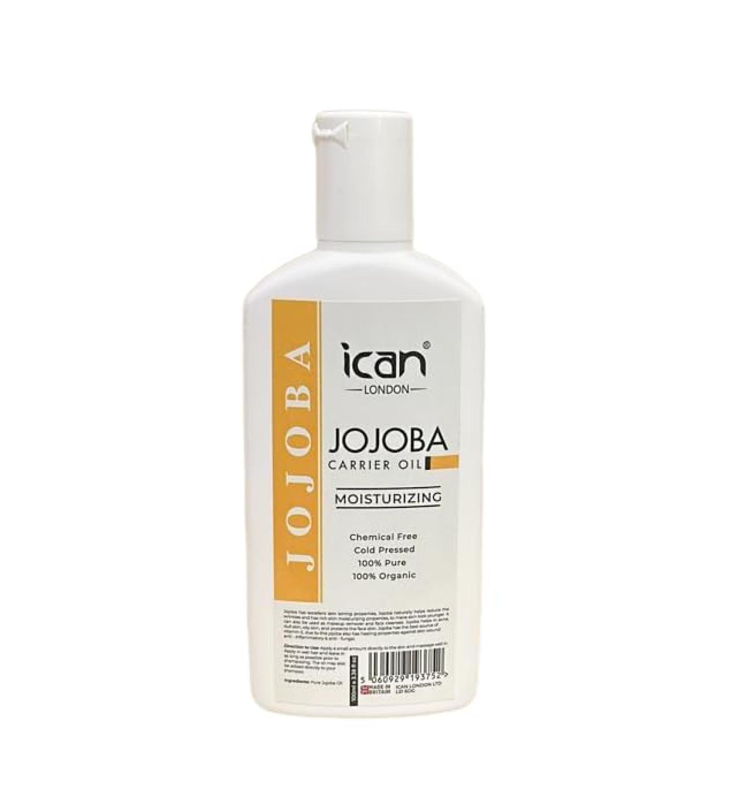 ican London Organic Cold Pressed Jojoba Carrier Oil 100ml - Buy Online on GoSupps.com