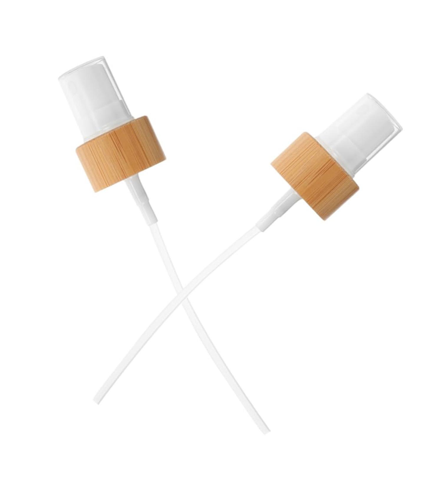 2PCS Bamboo Fine Mist Sprayer Pump Caps - Replacement Pump Tops for Perfume Essential Oil & Cosmetic Spray Bottles | International Shipping Available - Buy Online on GoSupps.com