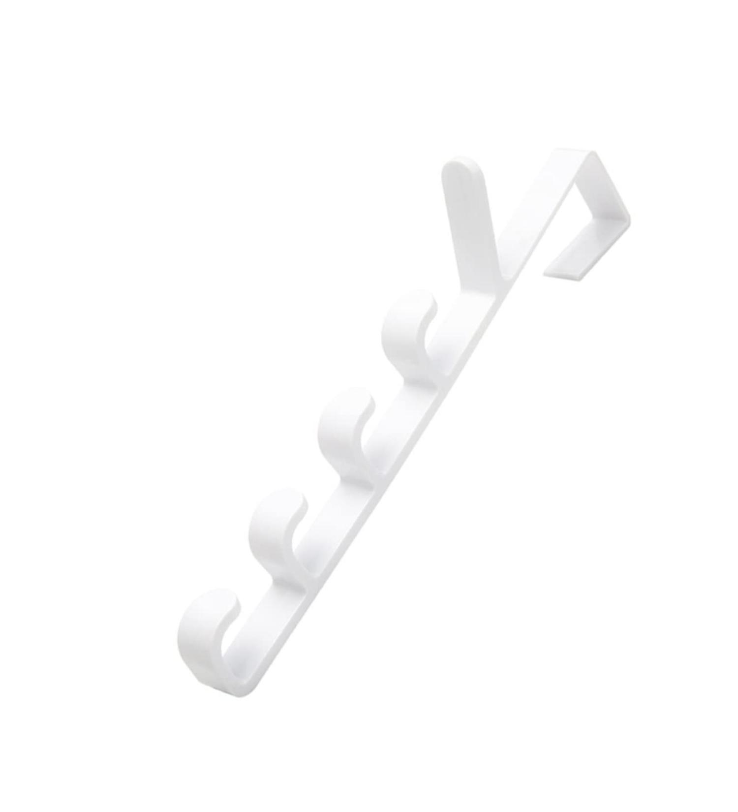 Healeved 3pcs 5 Hooks Door Coat Hangerwhitel Towel Rack Plastic The Hat Holders Hanging Portable Over medium White - Buy Online on GoSupps.com