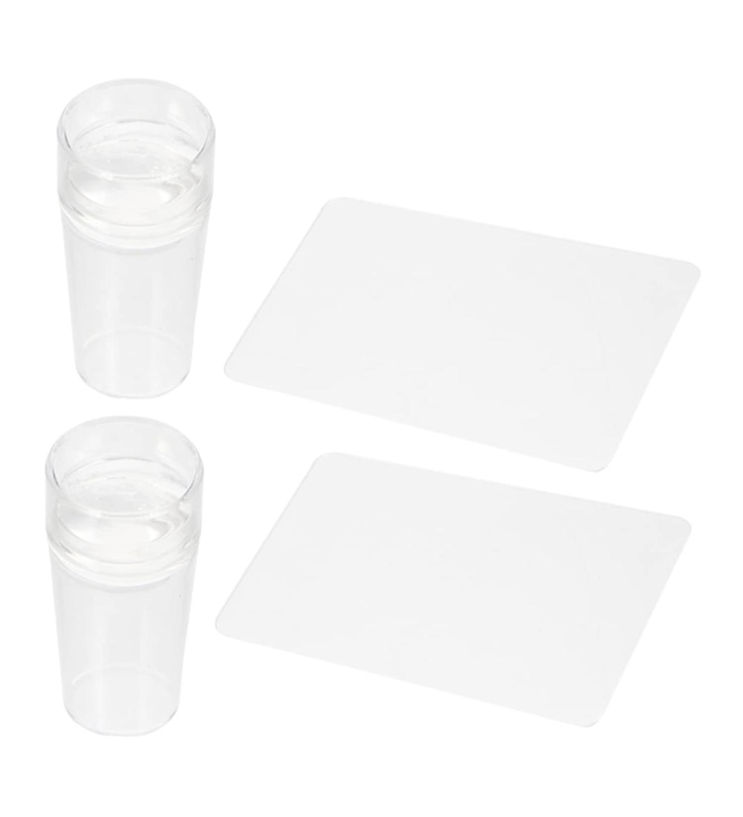 FRCOLOR Silicone Nail Tools 2 Sets Nail Stamp Handle Abs Soft Head Clear Nail Stamper 6.2X3X3CM Assorted Color - Buy Online on GoSupps.com
