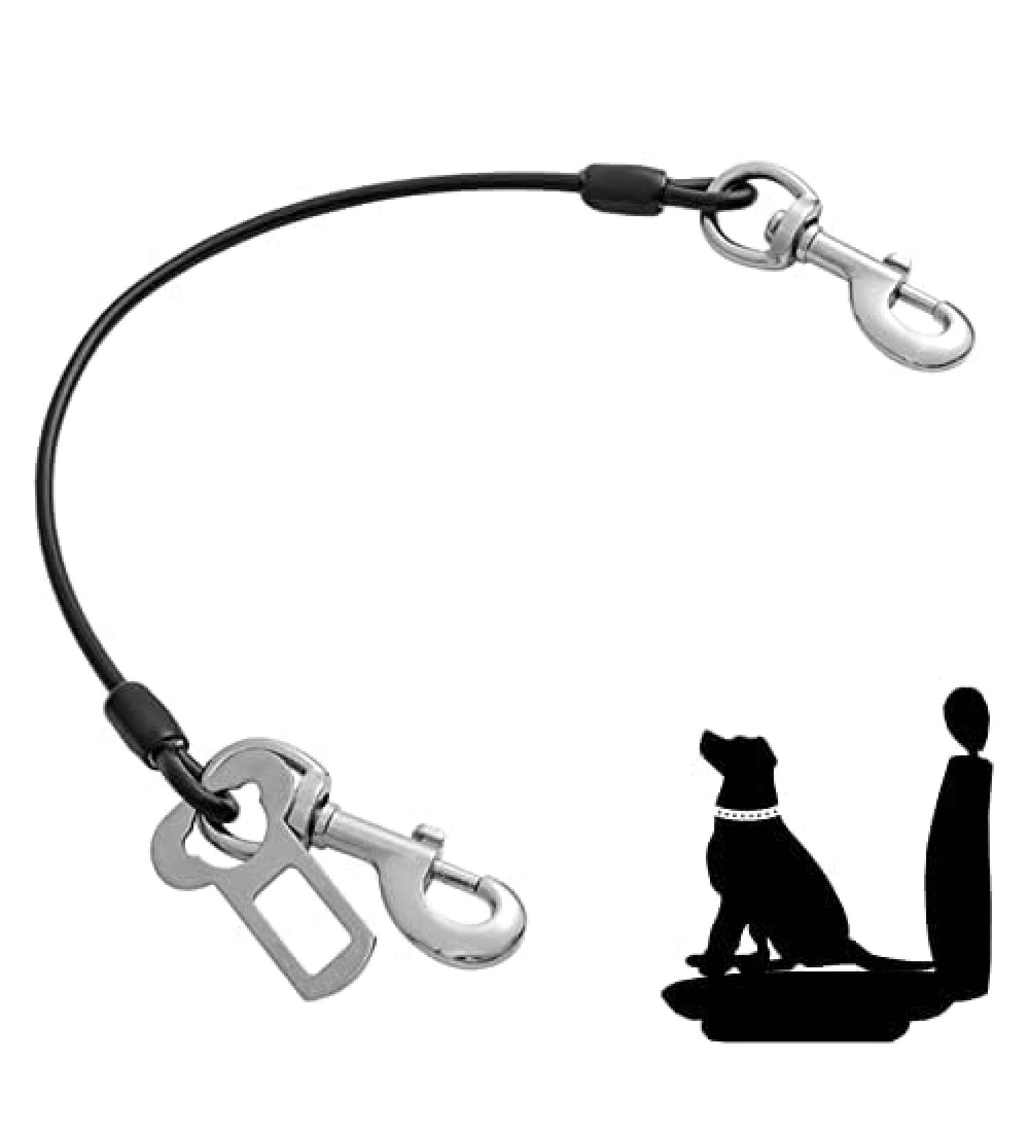 Buy Mi Metty Strap Off Dog Car Leash - Bite-Resistant Steel Wire 32 Inch/80 cm for All Dogs - Durable & Secure Black - Buy Online on GoSupps.com