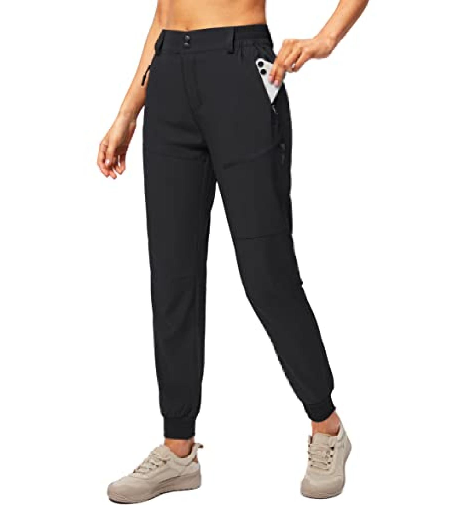 Pudolla Women's Lightweight Waterproof Golf Joggers - Black | Small Size - Buy Online on GoSupps.com
