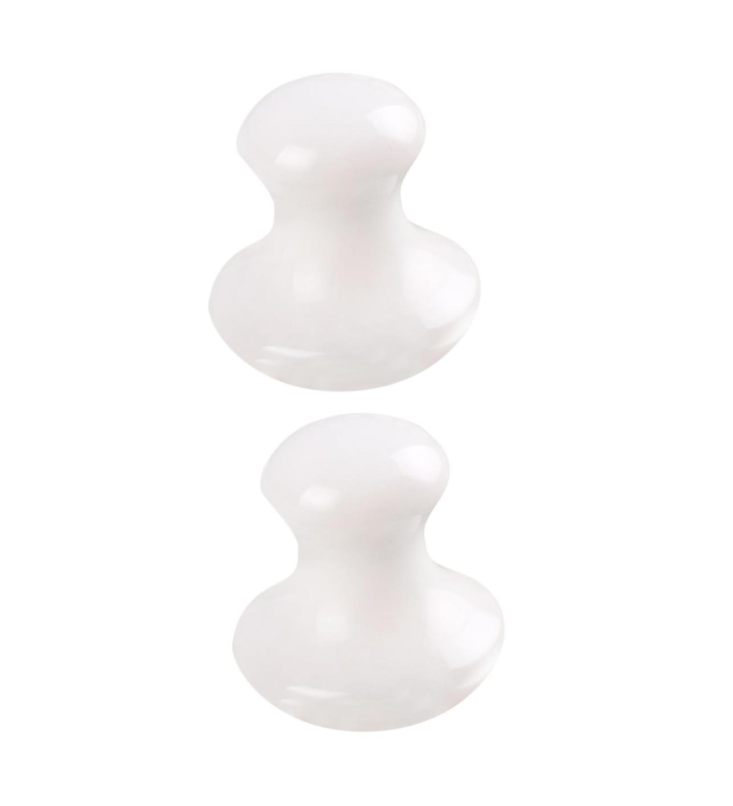 FRCOLOR 2 Pcs Massage Stone Set - White Facial Skin Care | International Shipping Available - Buy Online on GoSupps.com