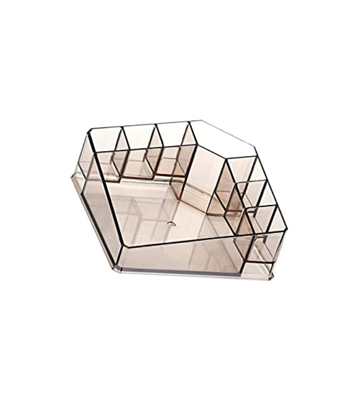 Anncus Transparent Makeup Box Acrylic Cosmetics Organizer Desktop Storage Rack for Lipsticks Blusher Eye Shadow Pressed Powder (Transpa - (Size: S Color: Coffee) S / Coffee - Buy Online on GoSupps.com