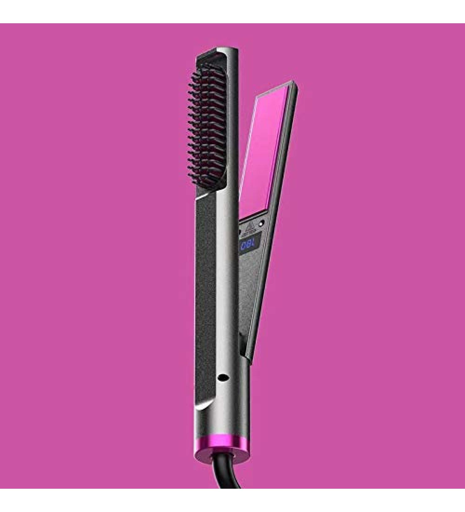 Professional 3 in 1 Hair Straightener & Curler - Adjustable Temperature Flat Iron & Hot Comb for Effortless Styling - Buy Online on GoSupps.com