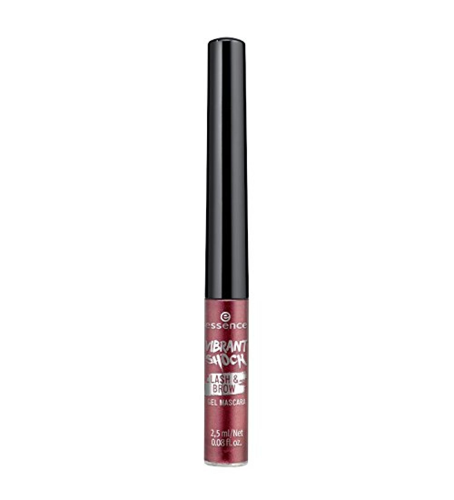 ESSENCE VIBRANT SHOCK GEL MASCARA PARA CEJAS Y PESTAÑAS 01 GO BERRY