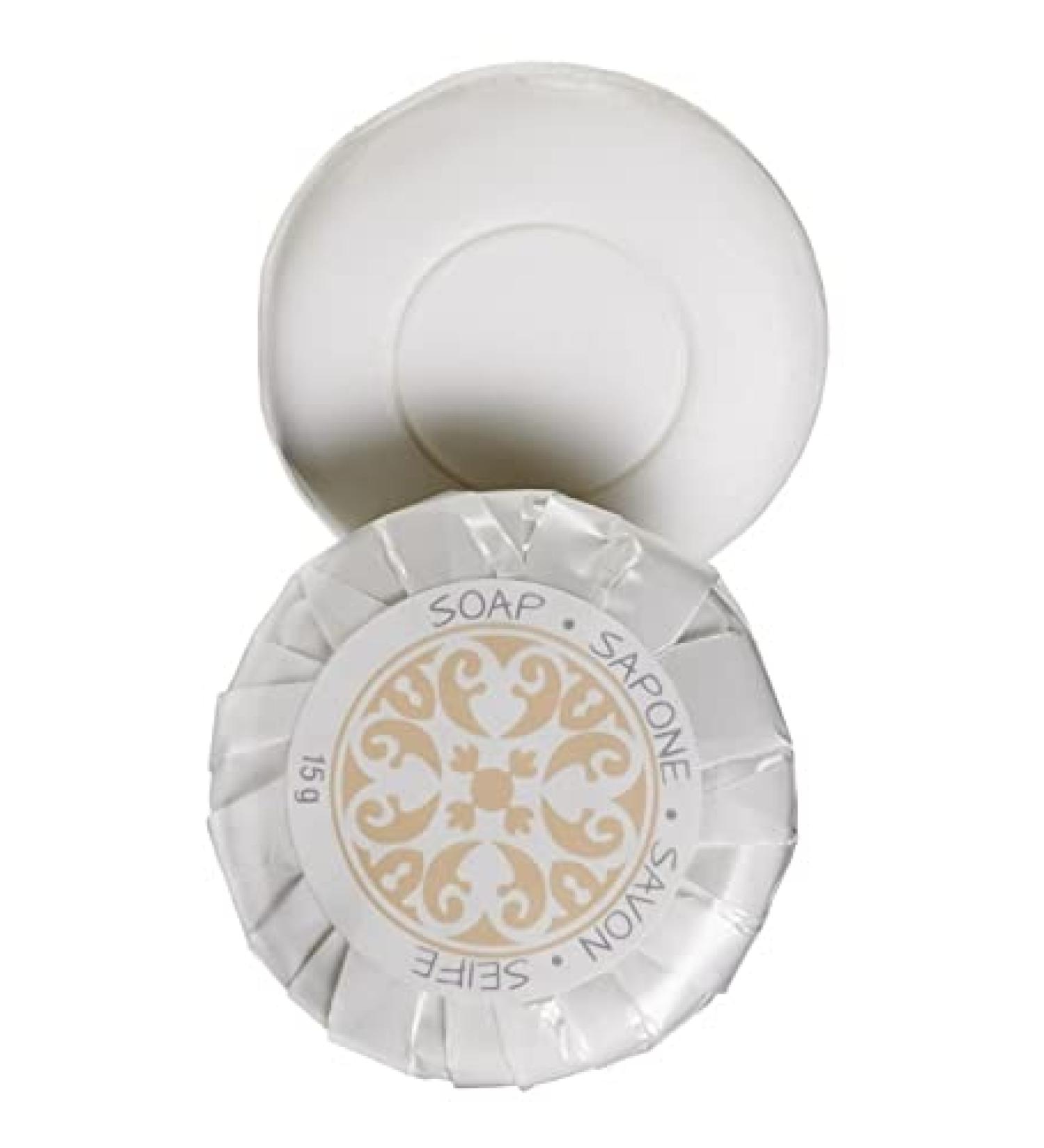  MAQA MAQA 100 x Disposable Hotel Soap 15g Courtesy Line for Hotel and B&B Mini Round Body Soap - Buy Online on GoSupps.com