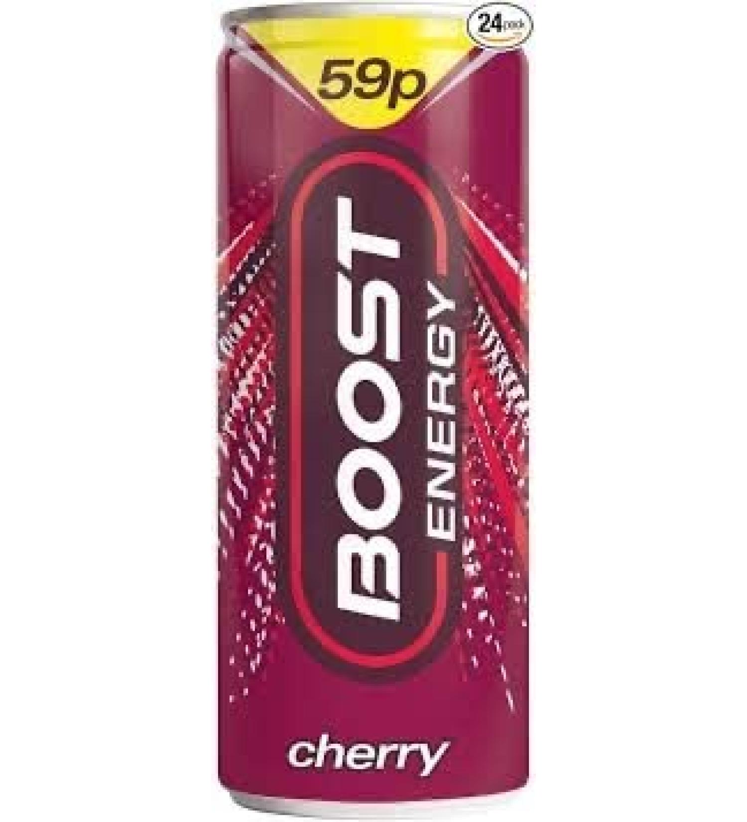 Boost Energy Drink Cherry Flavour 250ml x 24 pack