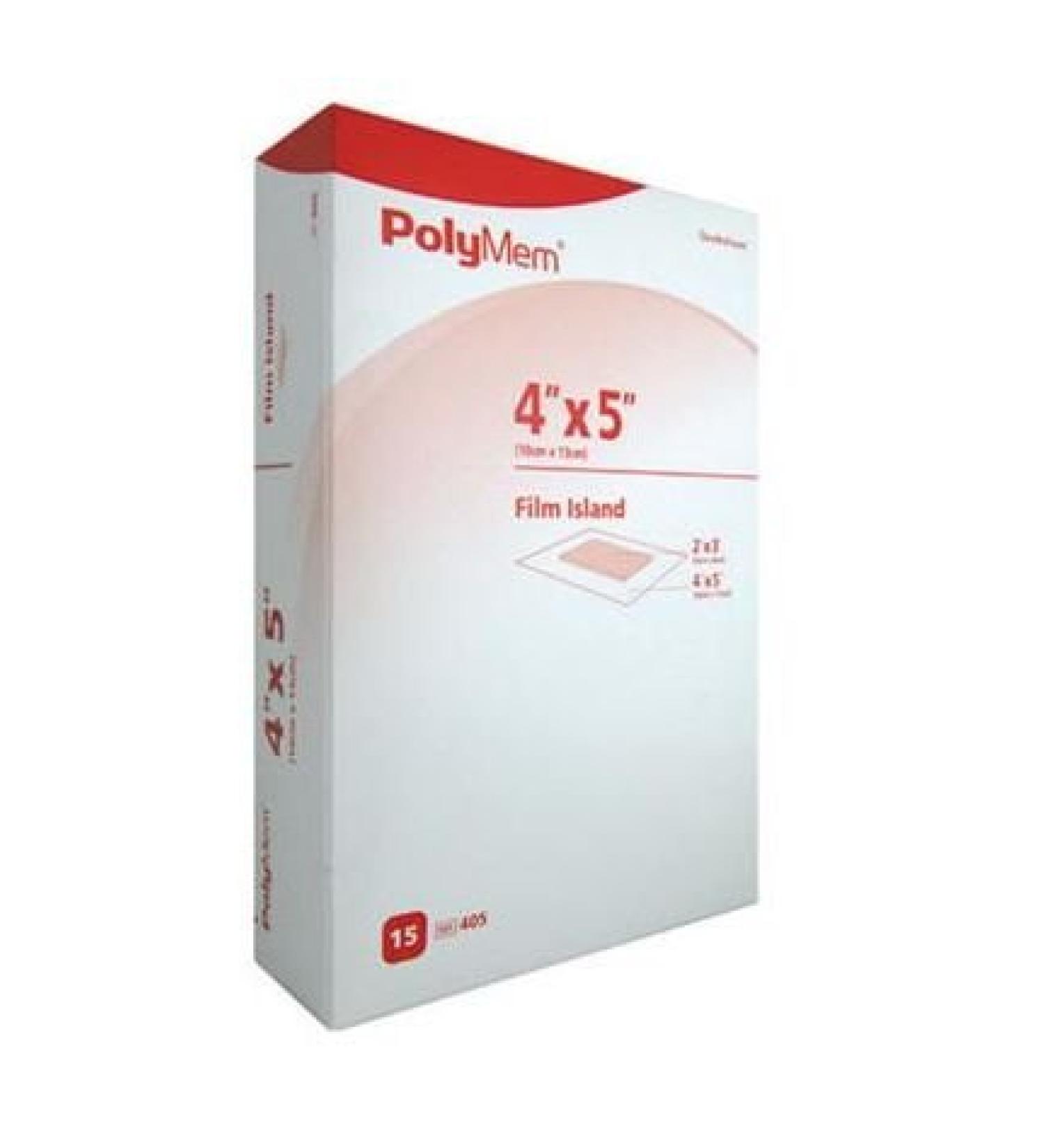 PolyMem Film Island Adhesive Dressing (4X 5"""") (Box of 15)""""