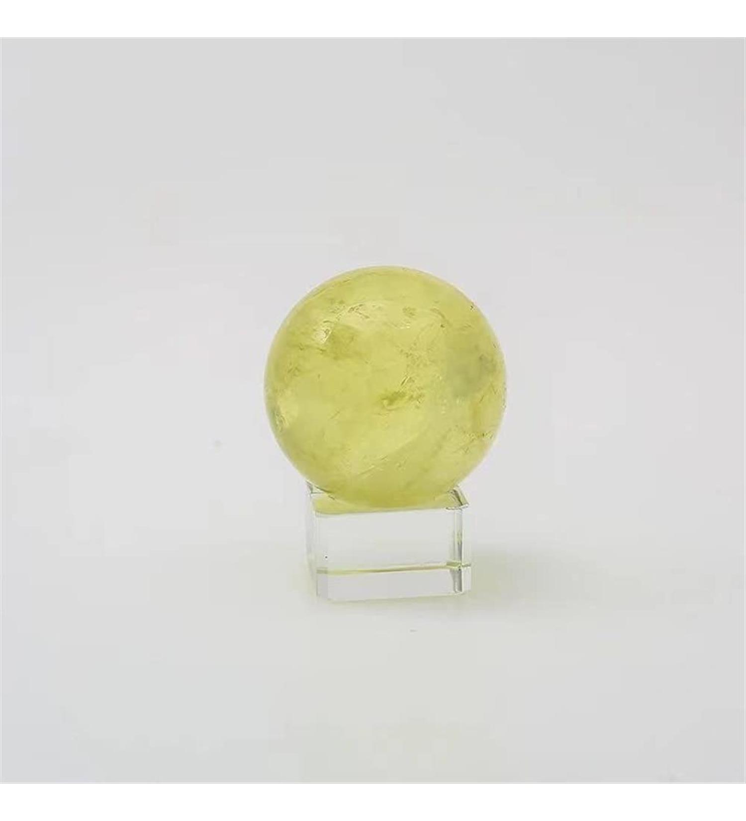 Beautiful Crystal 1pc 40mm-45mm Natural Crystal Clear Citrine Stones Sphere for Feng Shui Home Decorative Stones Stone Mineral Specimen - Buy Online on GoSupps.com