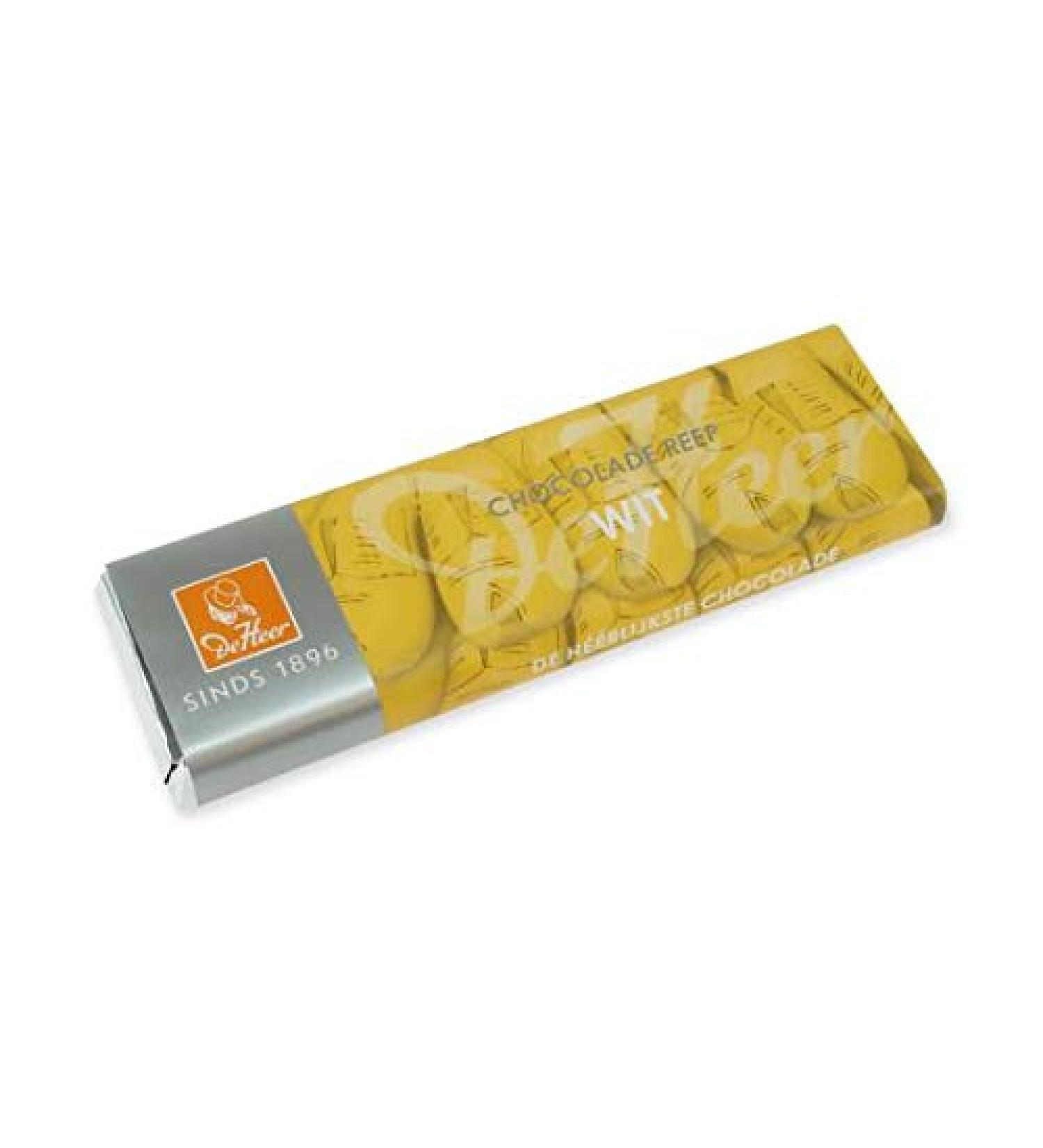 De Heer 24 x White Chocolate Bar 75 g