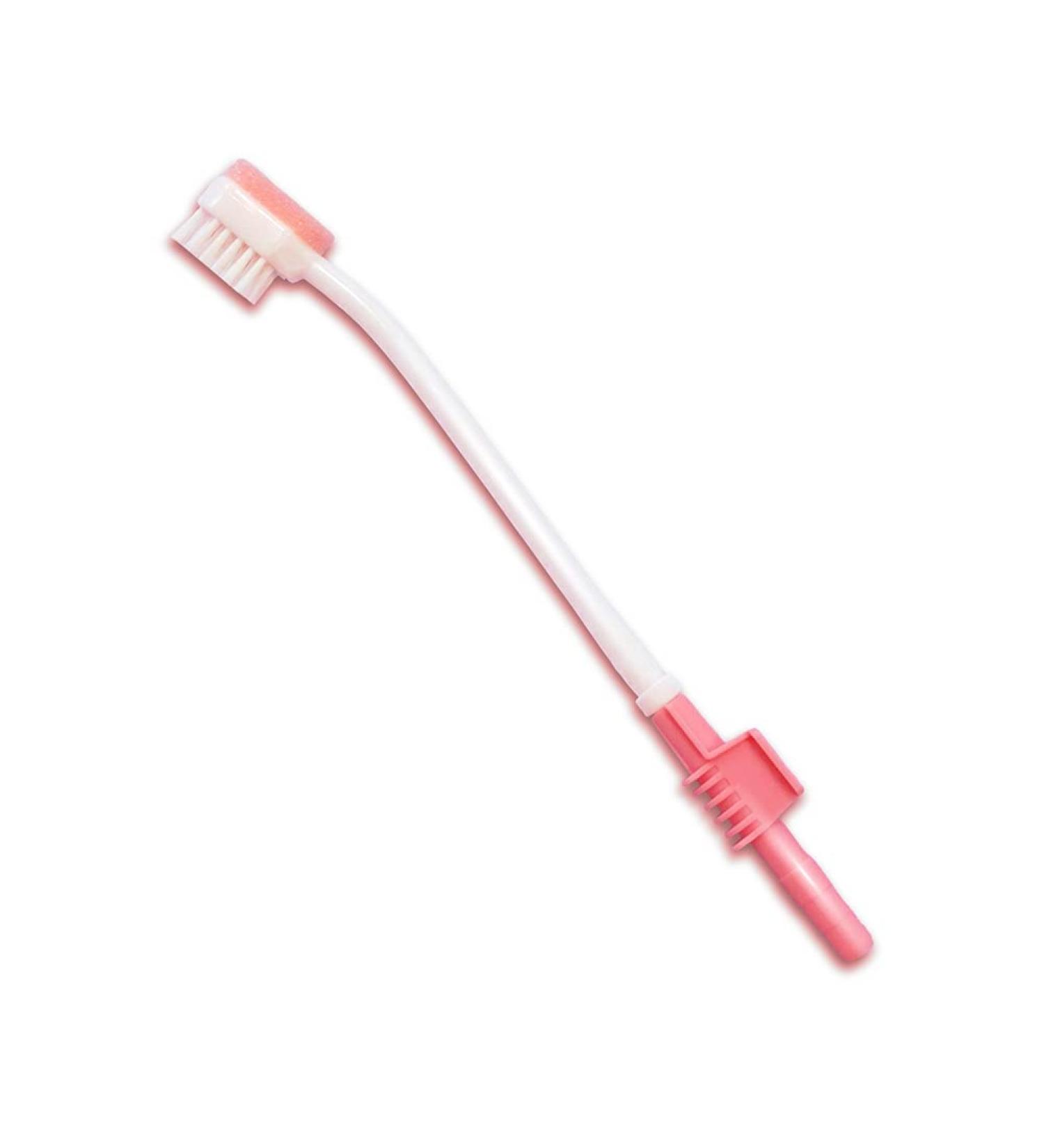 MUNKCARE Suction Swabs Toothbrush- Elderly Suction Toothbrush Oral Swabs with Suction Sponge 100 counts Pink