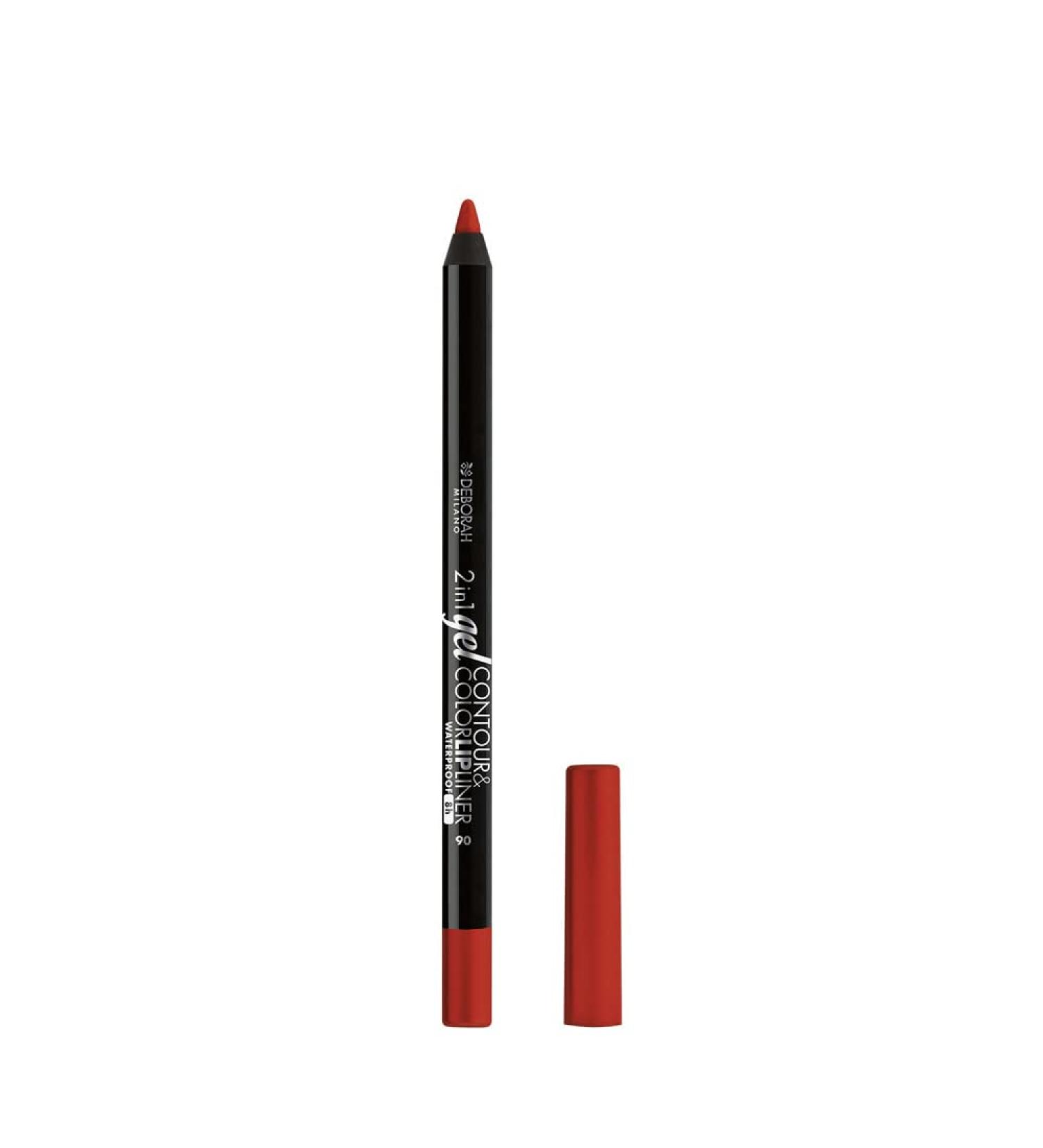 DEBORAH Deborah Milano - 2-in-1 Gel Lip Pencil Contour & Color 06 Rubines highly pigmented and ultra-smooth finish waterproof and long-lasting - Provides intensity and definition 1.3 g