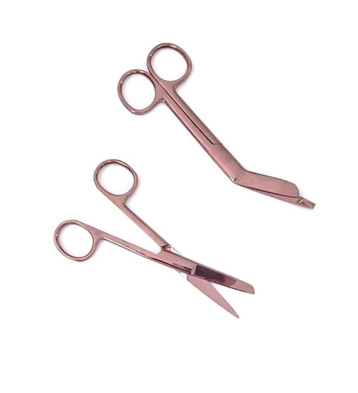 Nursing Scissors Set WITH ENGRAVING - Nurse Accessories - Gift Brown