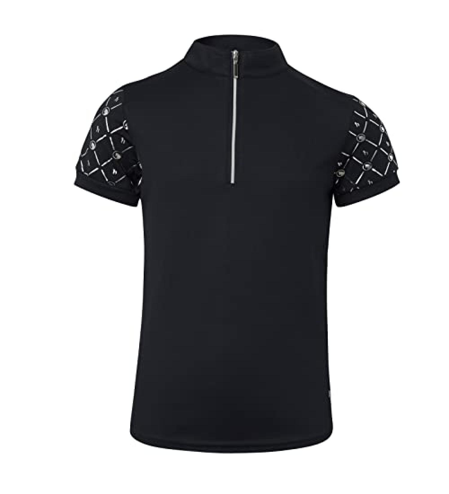 HORZE Fia Kids' Short Sleeve Equestrian Riding Shirt - Peacoat Dark Blue, Small - Buy Online on GoSupps.com