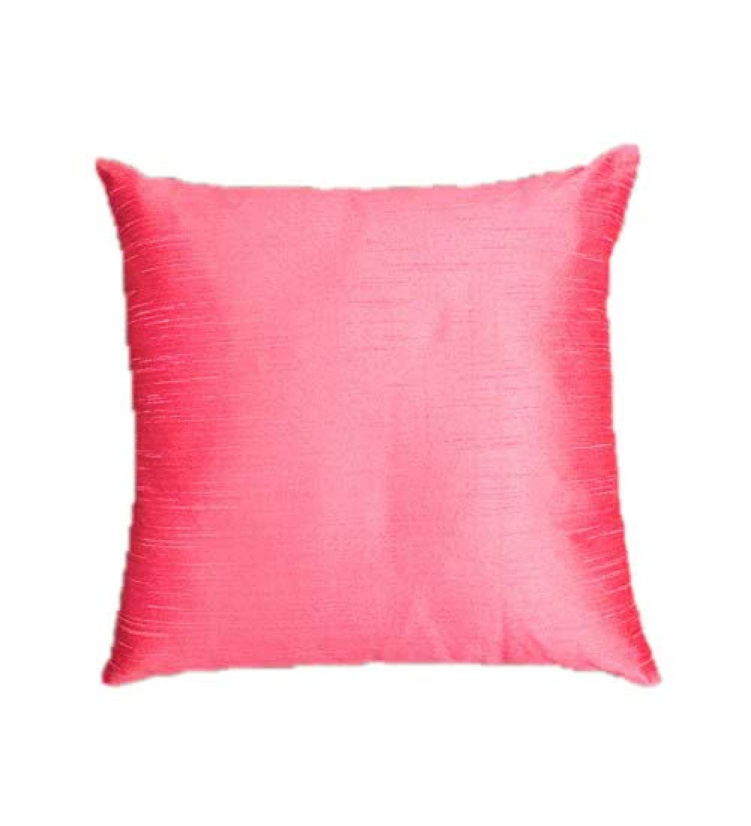 Blessfull Healing Plain Solid Art Silk Superlative Blush Pink Cushion Covers- Pack of 2 Blush Pink 18 x 18 Inch / 45 x 45 cm