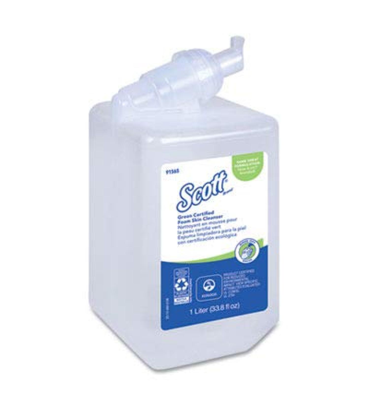 Kimberly Clark 91565 Foam Skin Cleanser  Fragrance and Dye-Free Hand Soap  Clear  Green Certified  1.0L Cassette (1 Each Individual 1.0L Refill)