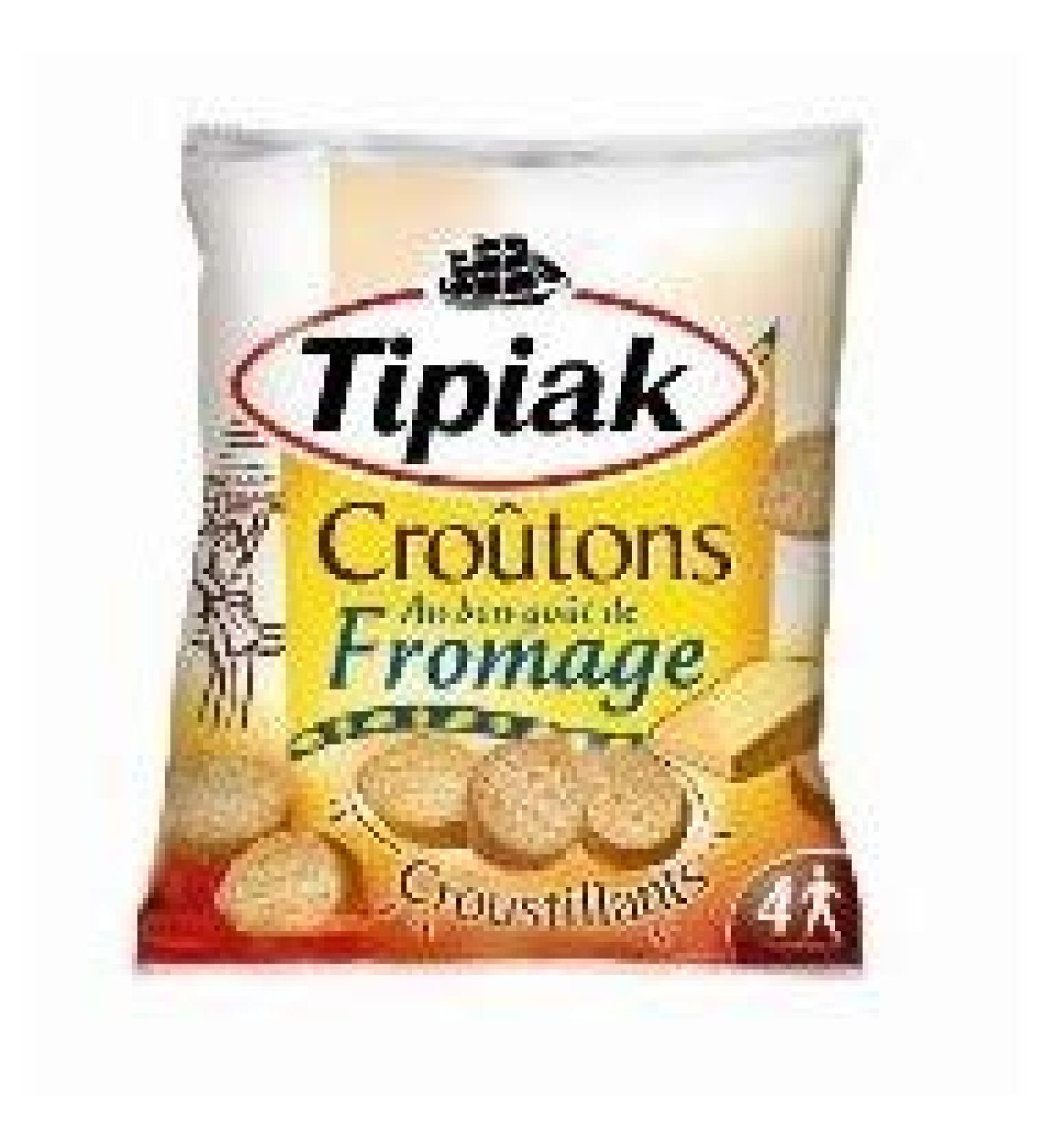 TIPIAK - Cro tons Fromage 90G - Lot De 4