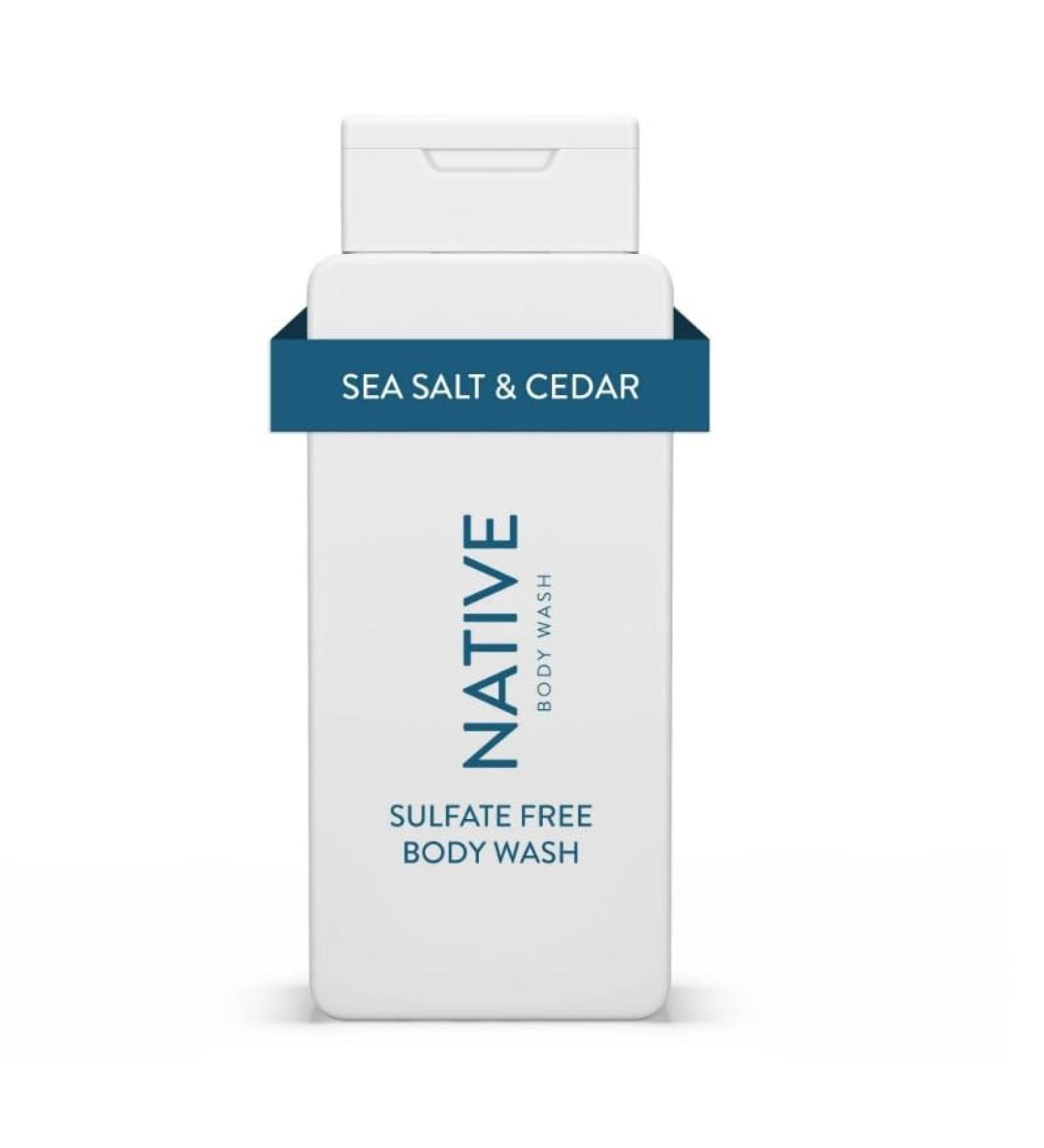 Buy Native Body Wash - Sea Salt & Cedar Sulfate & Paraben Free - 18 oz for Men & Women | International Shipping - Buy Online on GoSupps.com