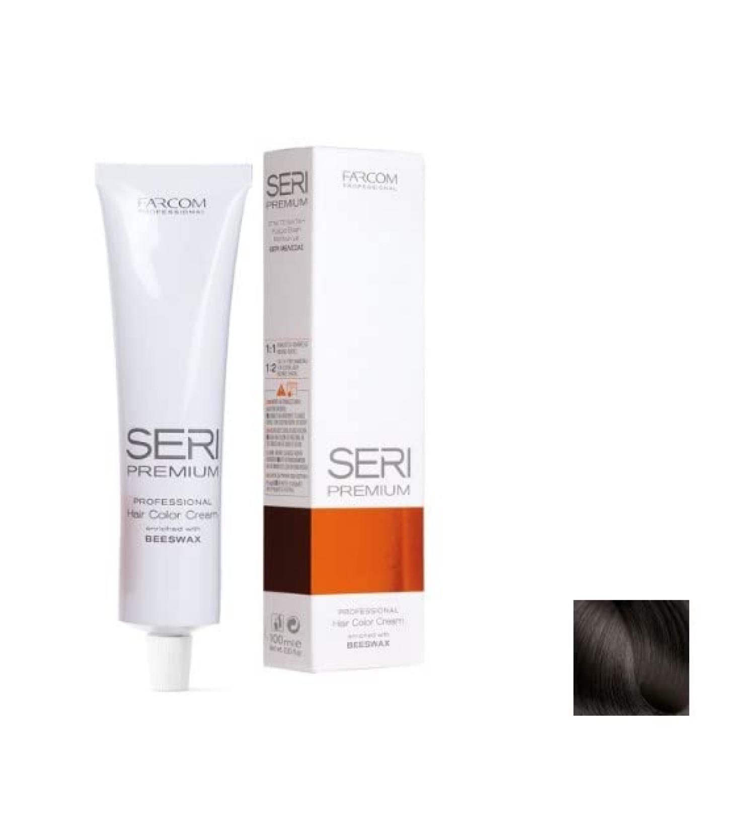  Farcom professional Seri Premium Beeswax Enriched Hair Color Cream (5.1 Light ASH CHESTNUT 100ml) - Buy Online on GoSupps.com