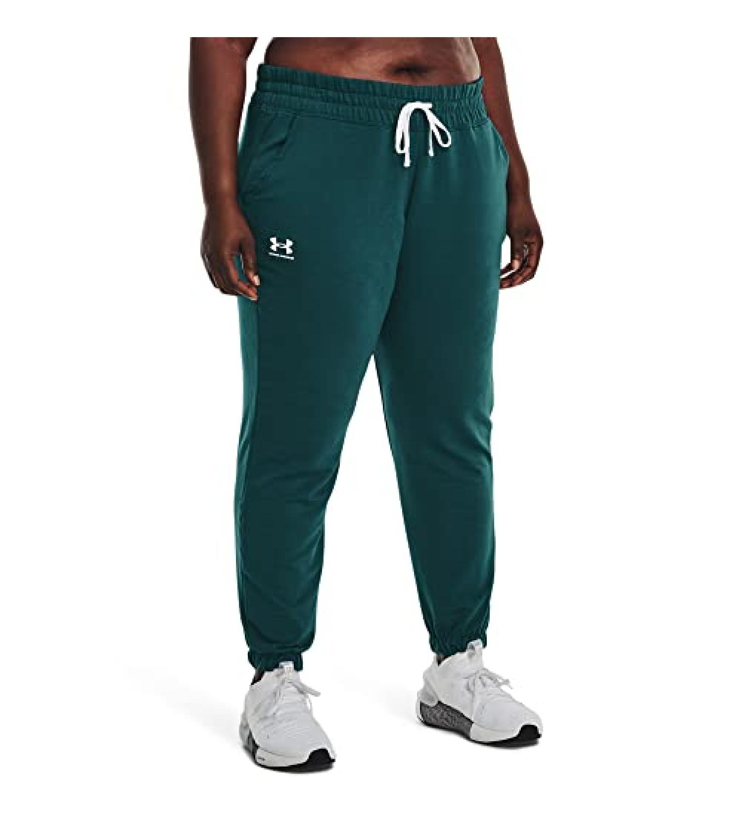 Under Armour Women's Rival Terry Jogger Sweat Pant (716) in Tourmaline Teal/White - Size Small - Buy Online on GoSupps.com