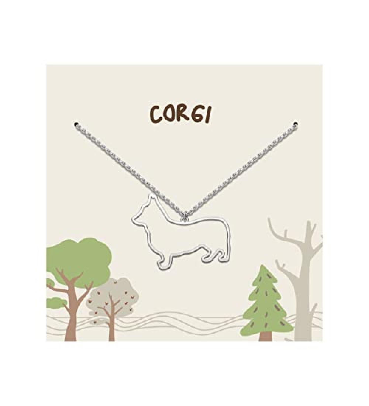 DemiJewelry Silver Corgi Pendant - Personalized Dinosaur Necklace for Pet Lovers | Birthday Gift for Women, Girls, Boys - Dainty and Cute Animal Jewelry - Buy Online on GoSupps.com