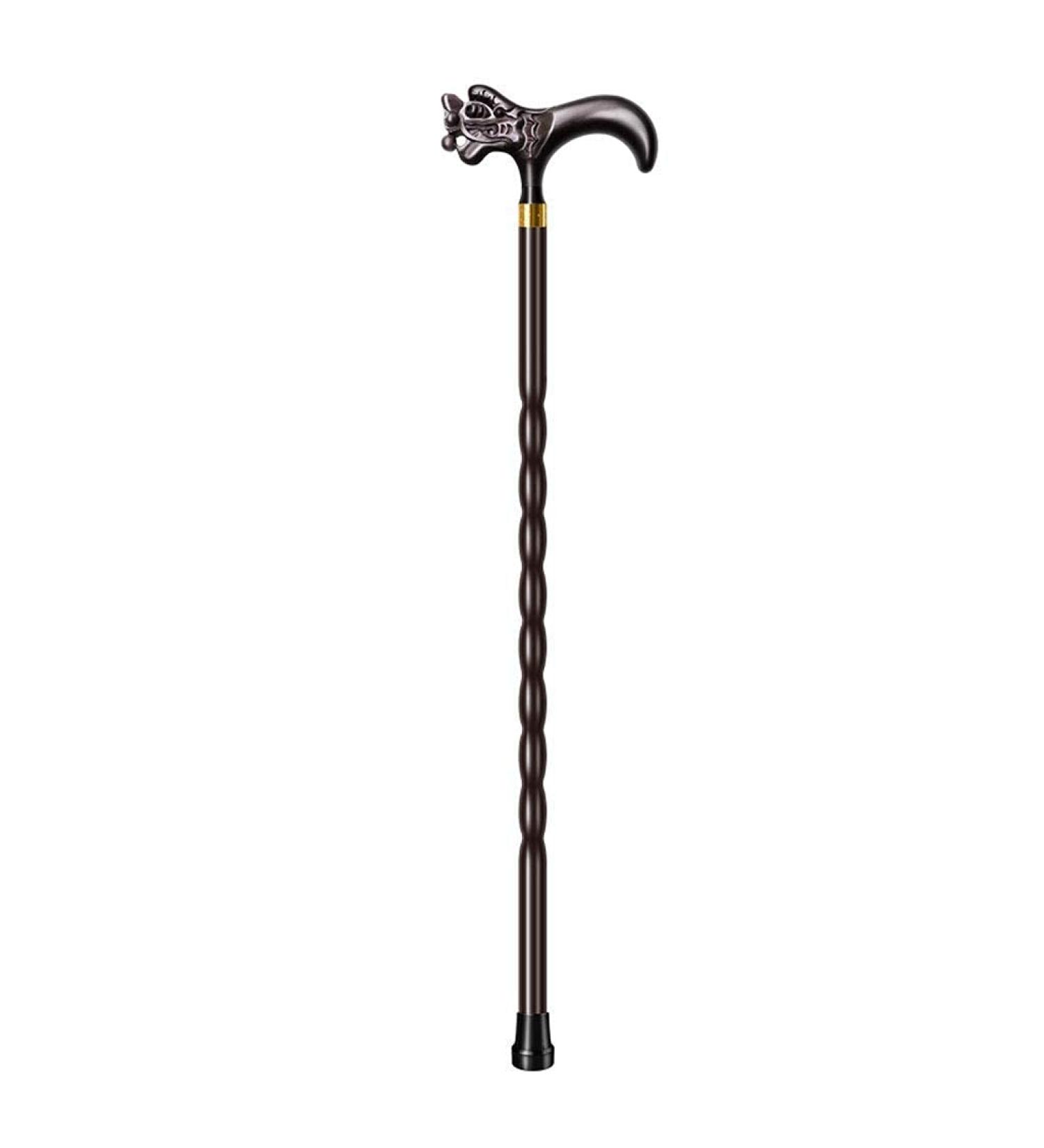 Crutches Wooden Walking Stick Cane Elderly Special Handled Walking Wood Faucet Handrail Wand Anti-Slip Crutch Hiking/Trekking Cane Pole (B) Safehappy