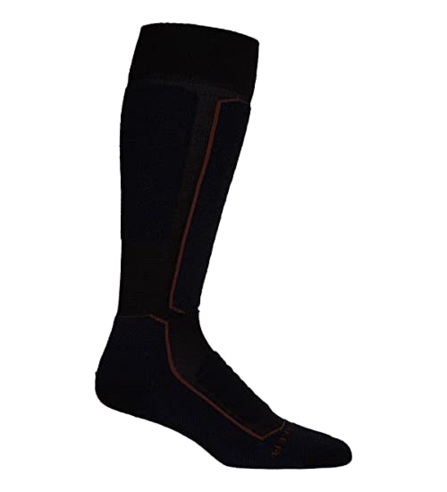 Icebreaker Merino mens Over the Calf Medium Cushion Wool Ski Socks for Men Black X-Large