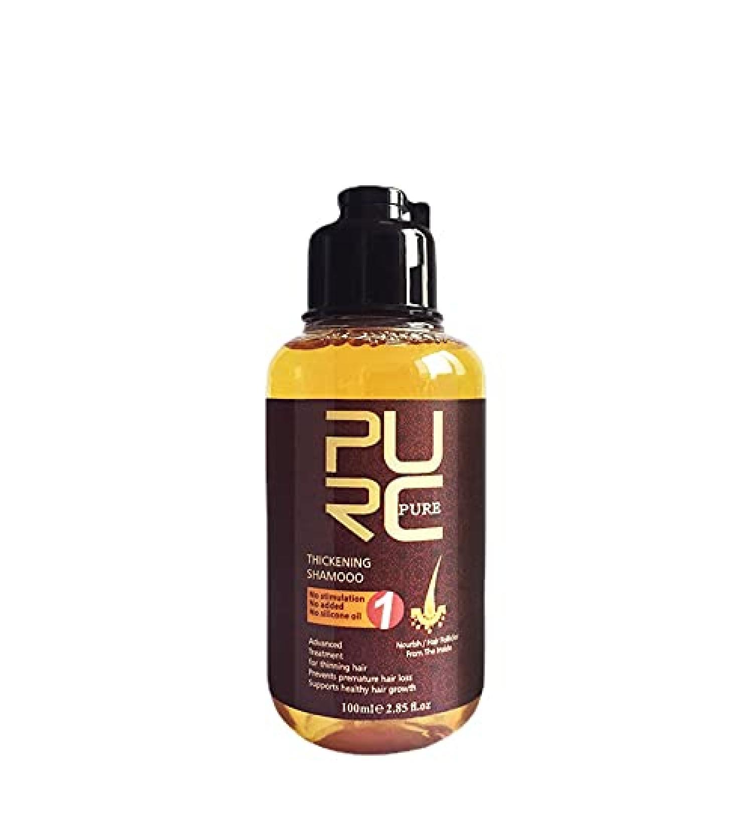 PURC Herbal Ginseng Shampoo | Hair Growth Treatment & Serum for Thicker Healthier Hair - Buy Online on GoSupps.com